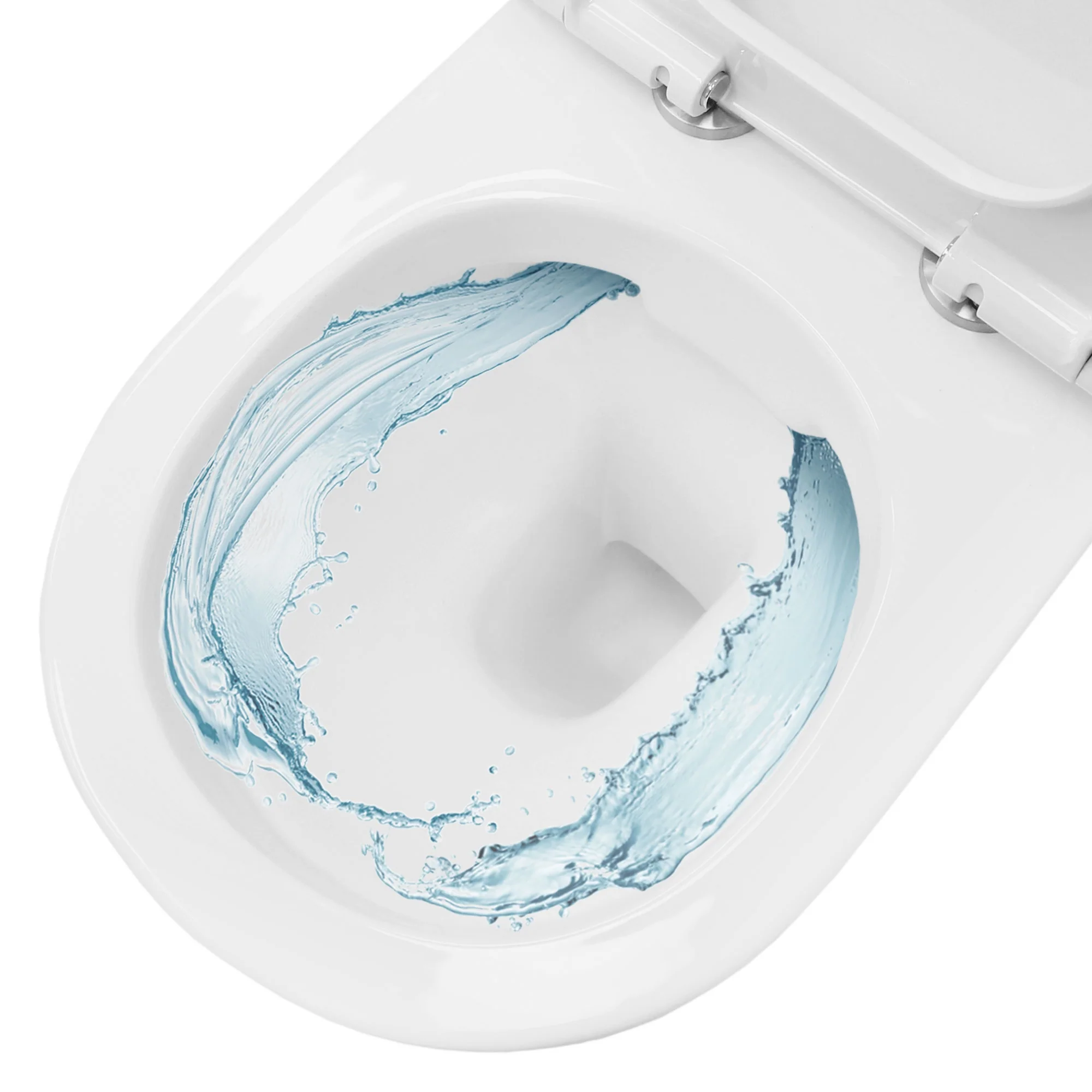 Spülrandloses Hänge WC kurz 49,5 cm Weiß aus Keramik - Image 3