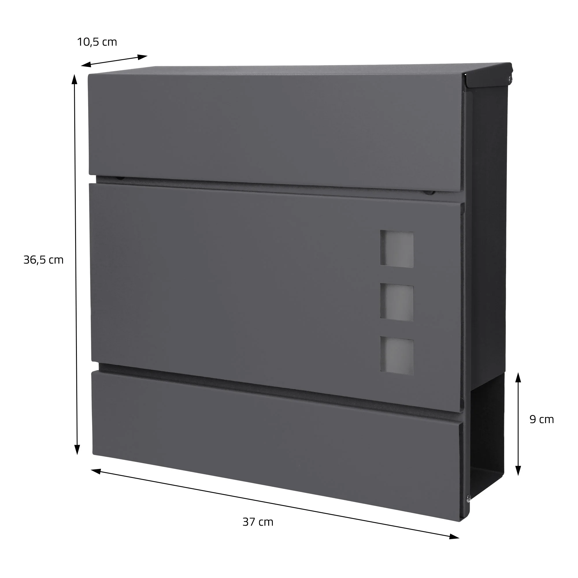 Standbriefkasten mit Zeitungsfach, Design Briefkasten mit Pfosten, Briefkastenanlage - Image 10