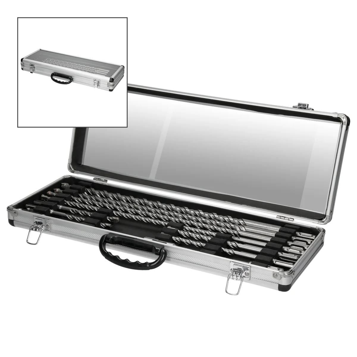 Steinbohrer Set 11 Teilig SDS Plus aus legeirter Stahl inkl. Alukoffer - Image 2
