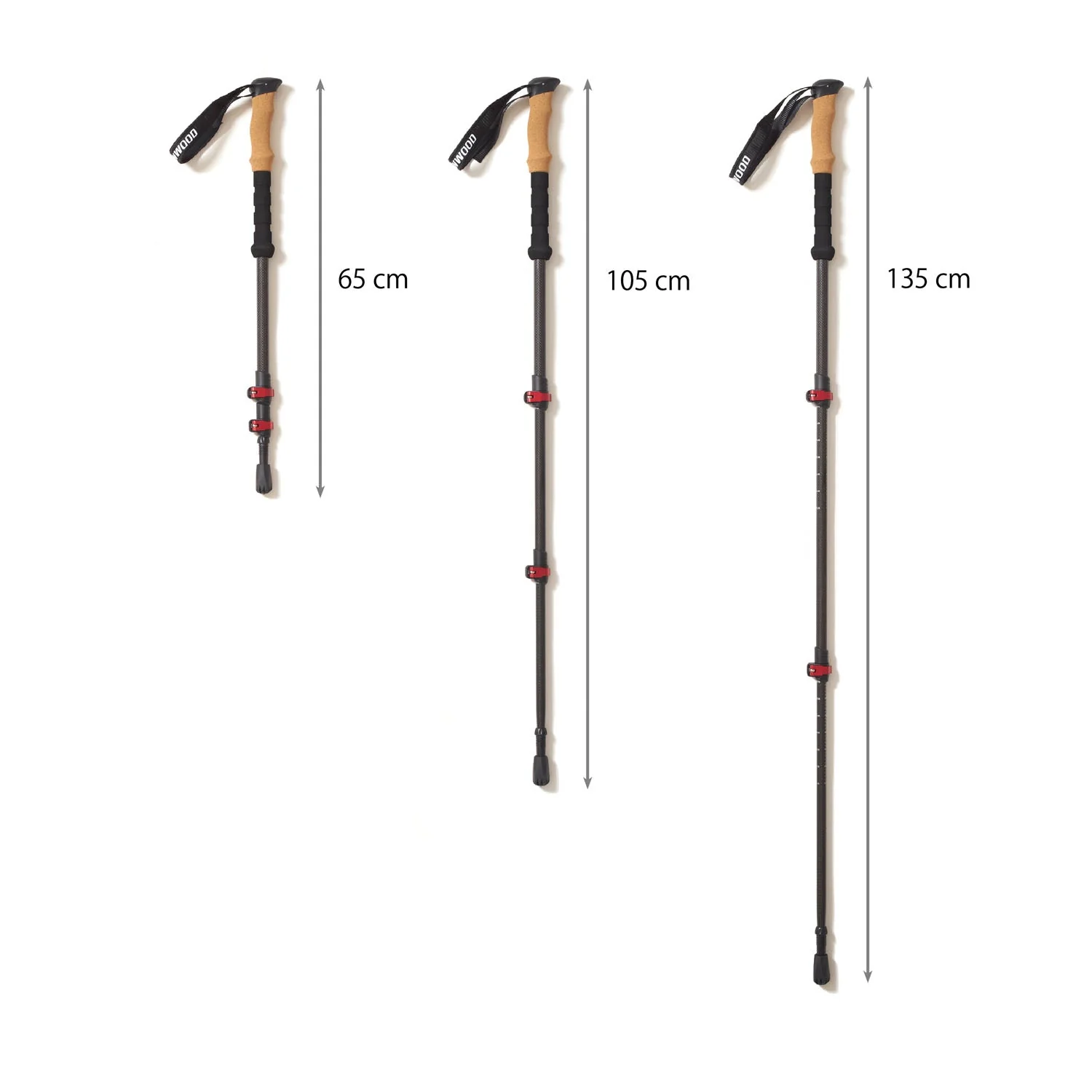 Steinwood Carbon Wanderstöcke ultraleicht, Teleskop, Korkgriff, Damen & Herren, Set - Image 8