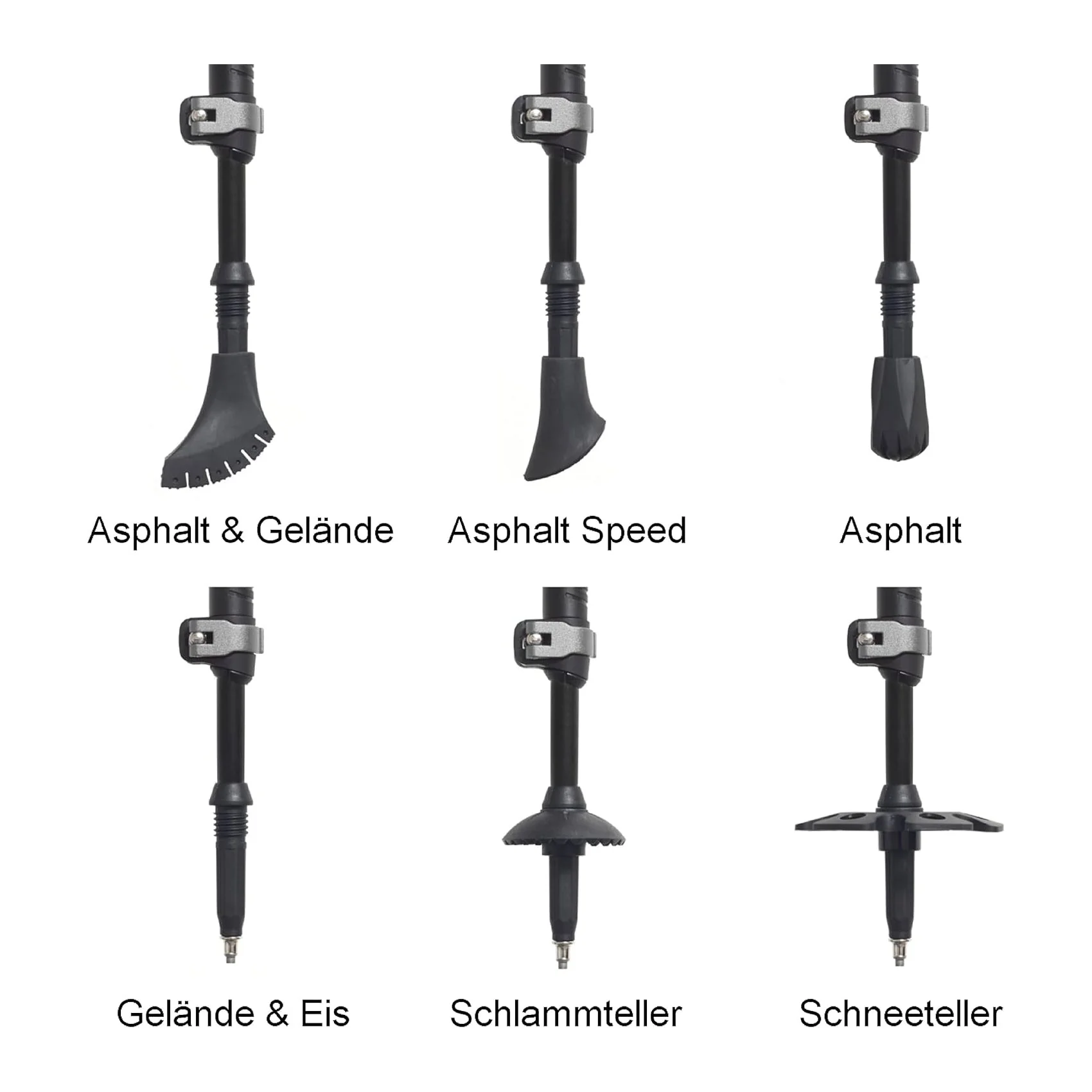 Steinwood Wanderstöcke Aluminium, leicht, Teleskop verstellbar, mit Gummipuffer & Beutel - Image 6