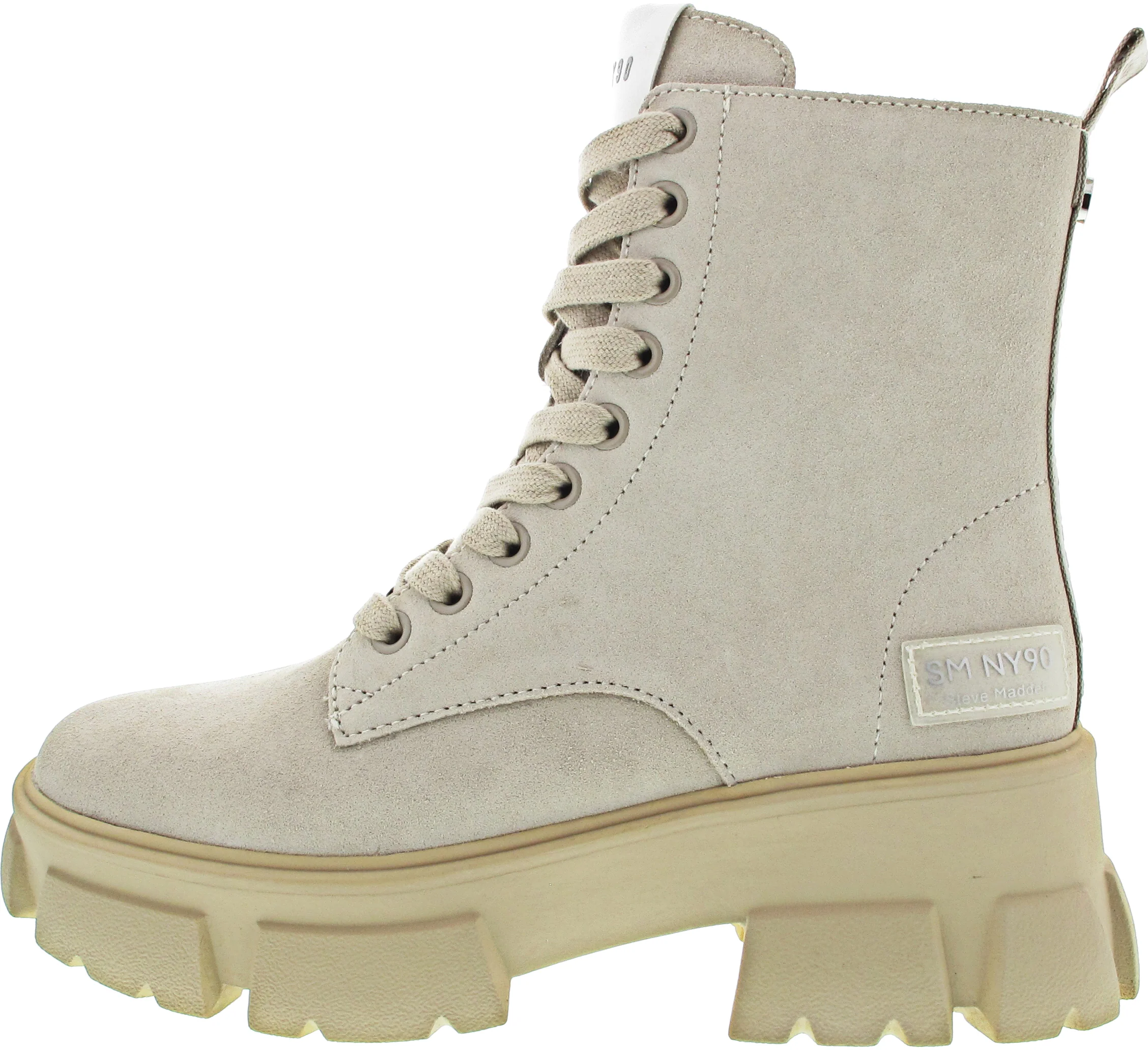 Steve Madden Tanker Schnürstiefel Beige
