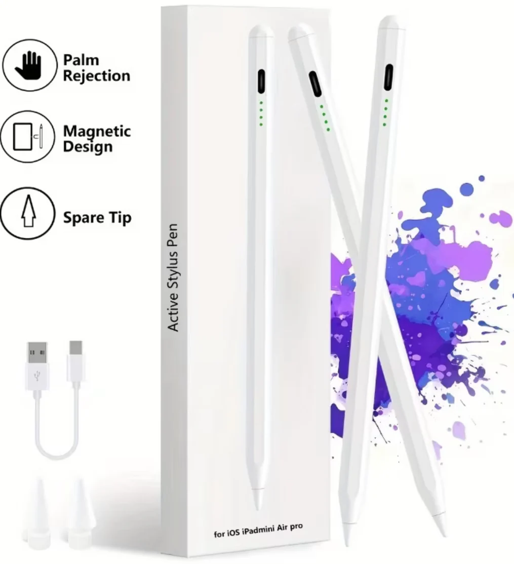 Stylus Pen für iPad USB-C Touchpen Eingabestift Weiß - Image 2