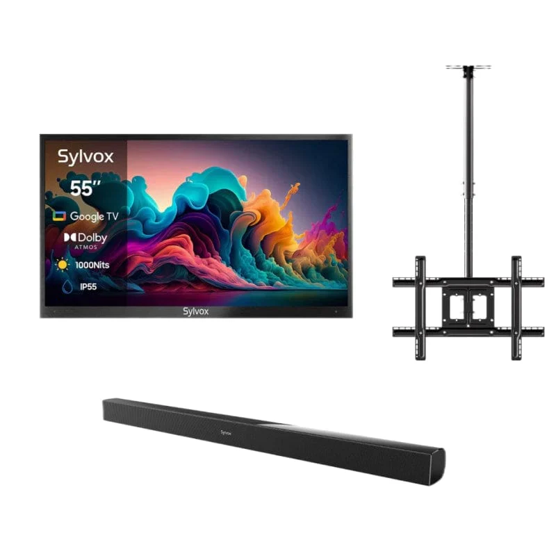 SYLVOX 165 cm / 65” Teilsonne Outdoor Google QLED TV - Image 12