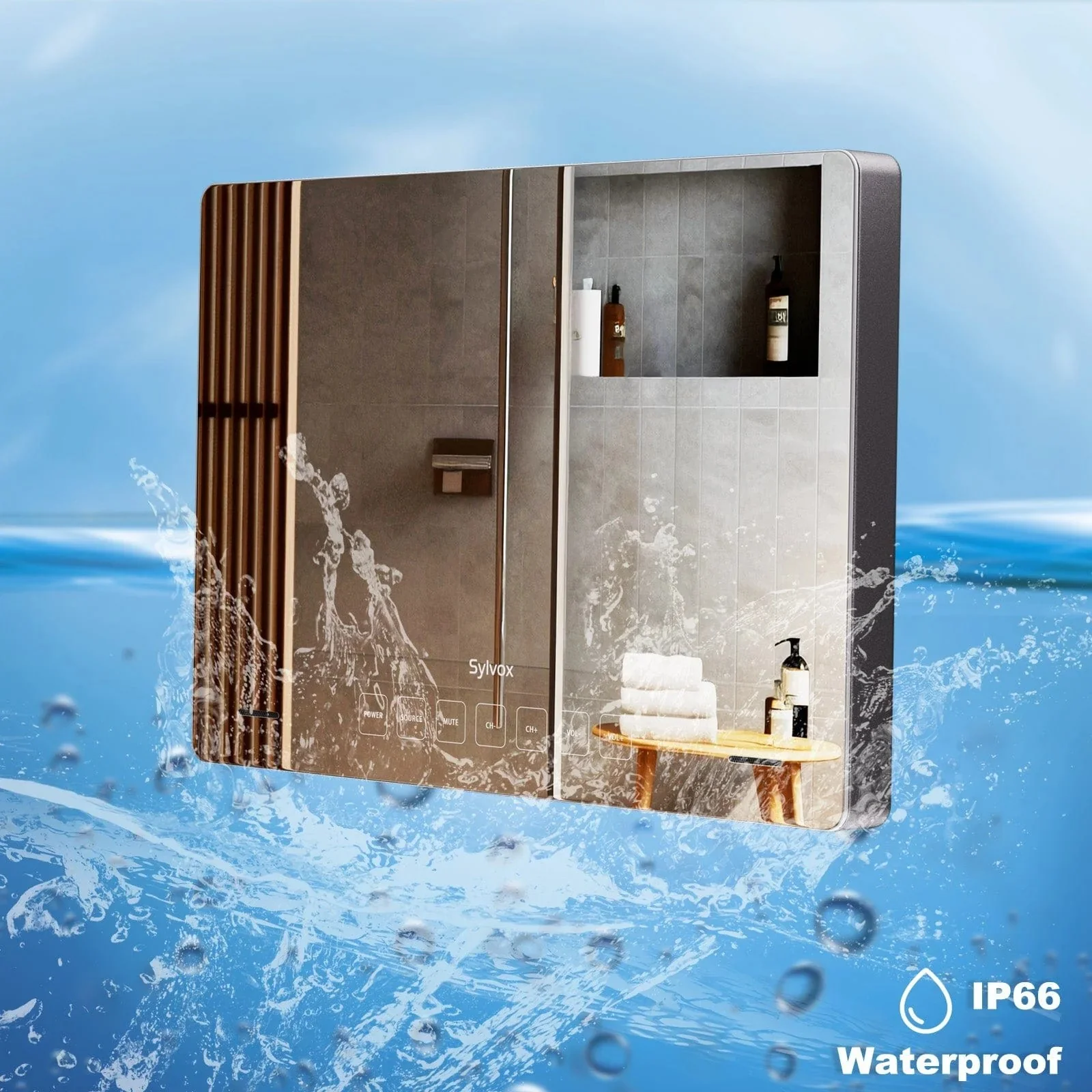 SYLVOX 40 cm / 15.6” Tragbarer wasserdichter TV - Image 16