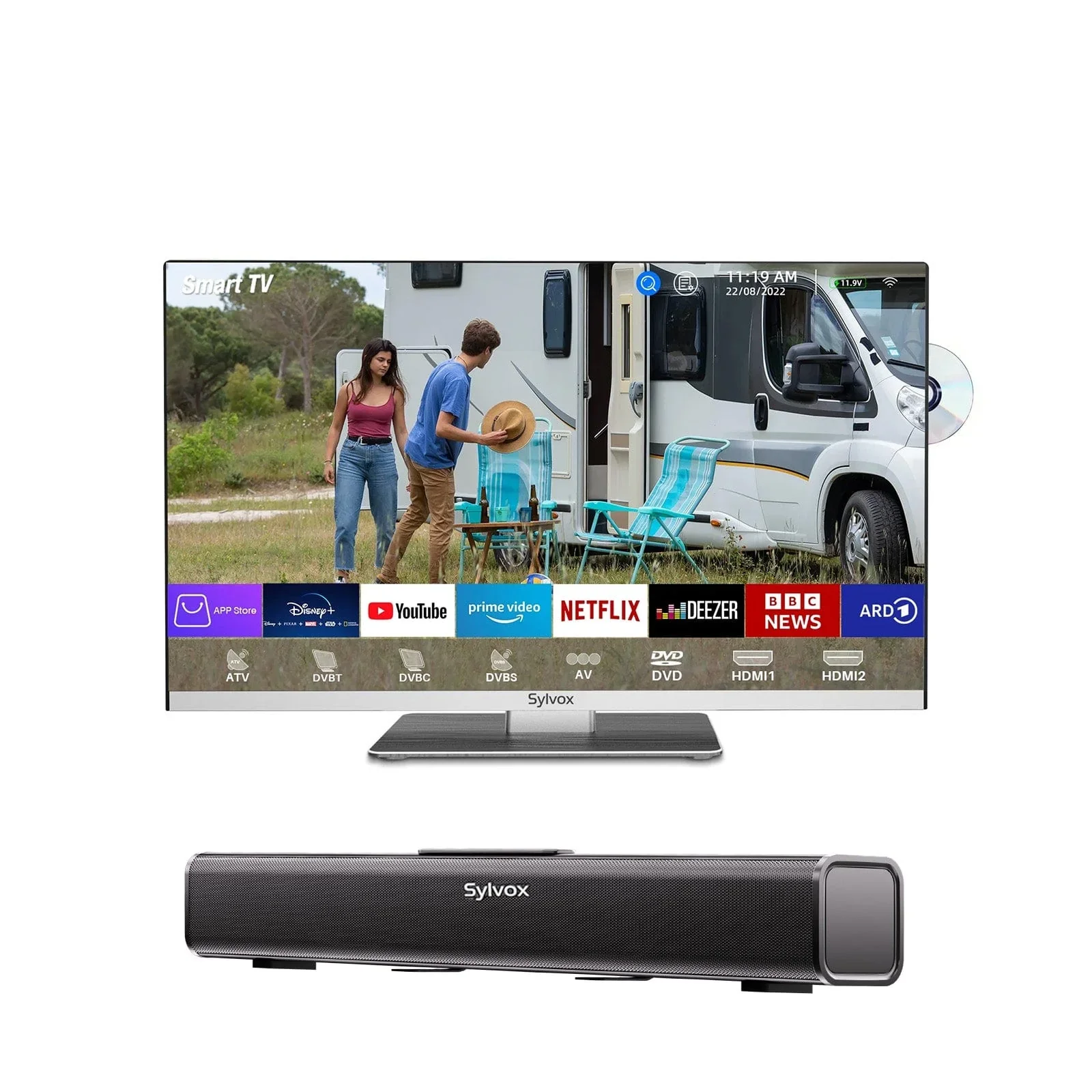SYLVOX 81 cm / 32” RV Smart-TV mit DVD - Image 15