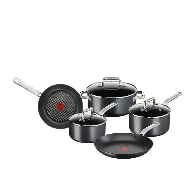 Tefal Prograde Kochgeschirr-Set, Induktion, Stielkasserolle, Bratpfannen, Topf, Kochtopf, Antihaft