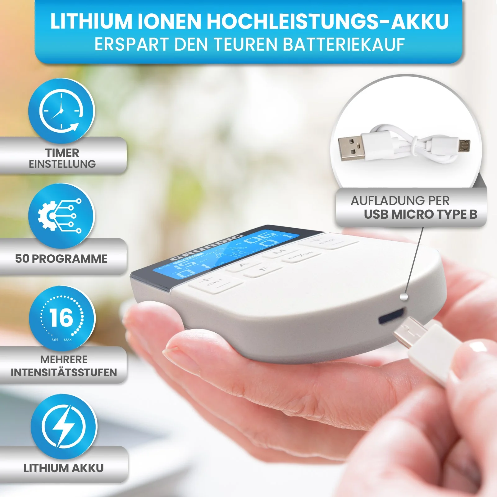Tens Gerät Schmerztherapie Reizstromgerät Elektrostimulation - Image 7