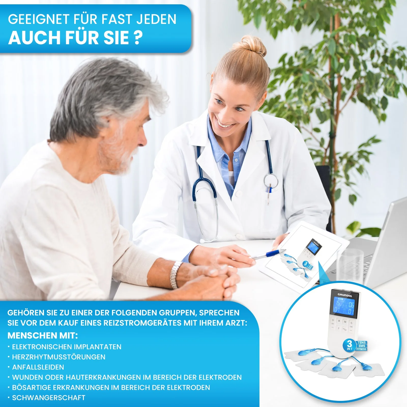 Tens Gerät Schmerztherapie Reizstromgerät Elektrostimulation - Image 8