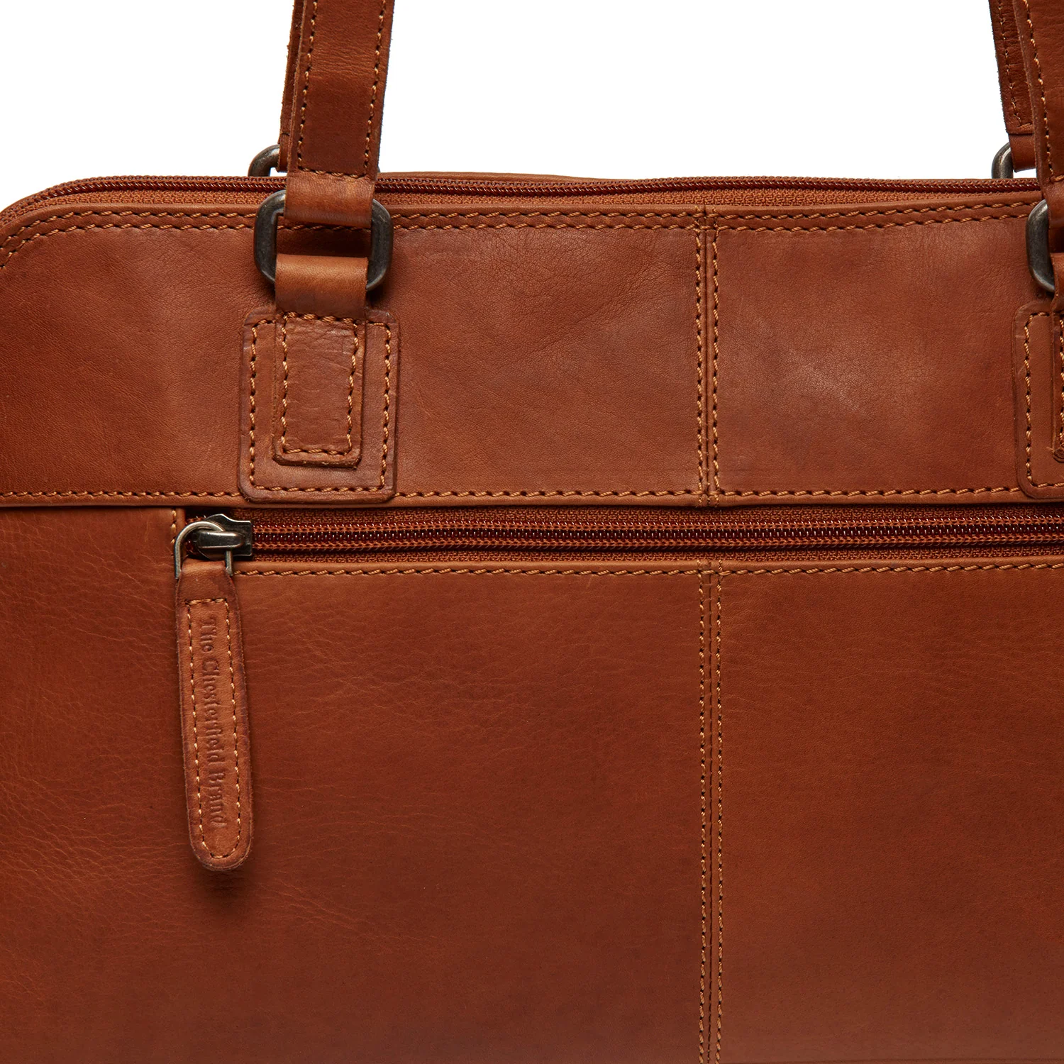 The Chesterfield Brand C48.1221 Santorini Schultertasche Wax Pull Up Leder 31 cognac - Image 5