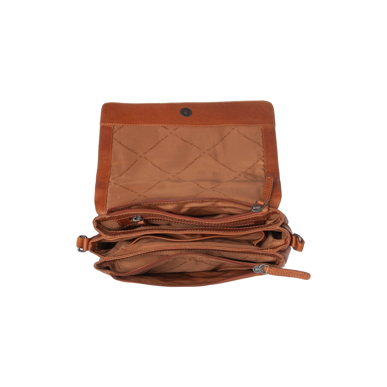 The Chesterfield Brand C48.1362 Laverton Crossbody Umhängetasche Wax Pull Up Leder 31 cognac - Image 5