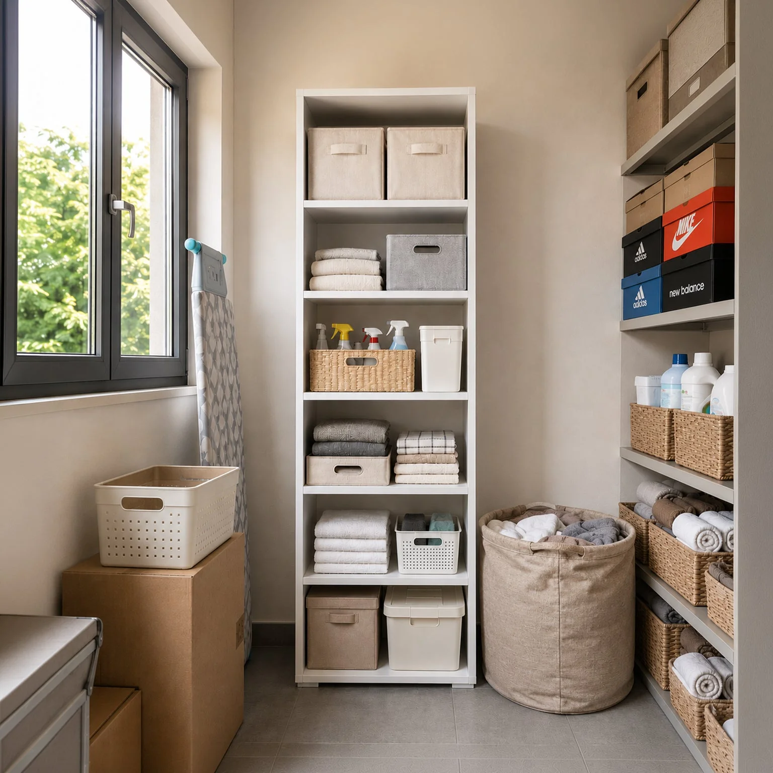 The White Stone Hohes Weißes Bücherregal 5 Verstellbare Regale Platzsparend - Image 7