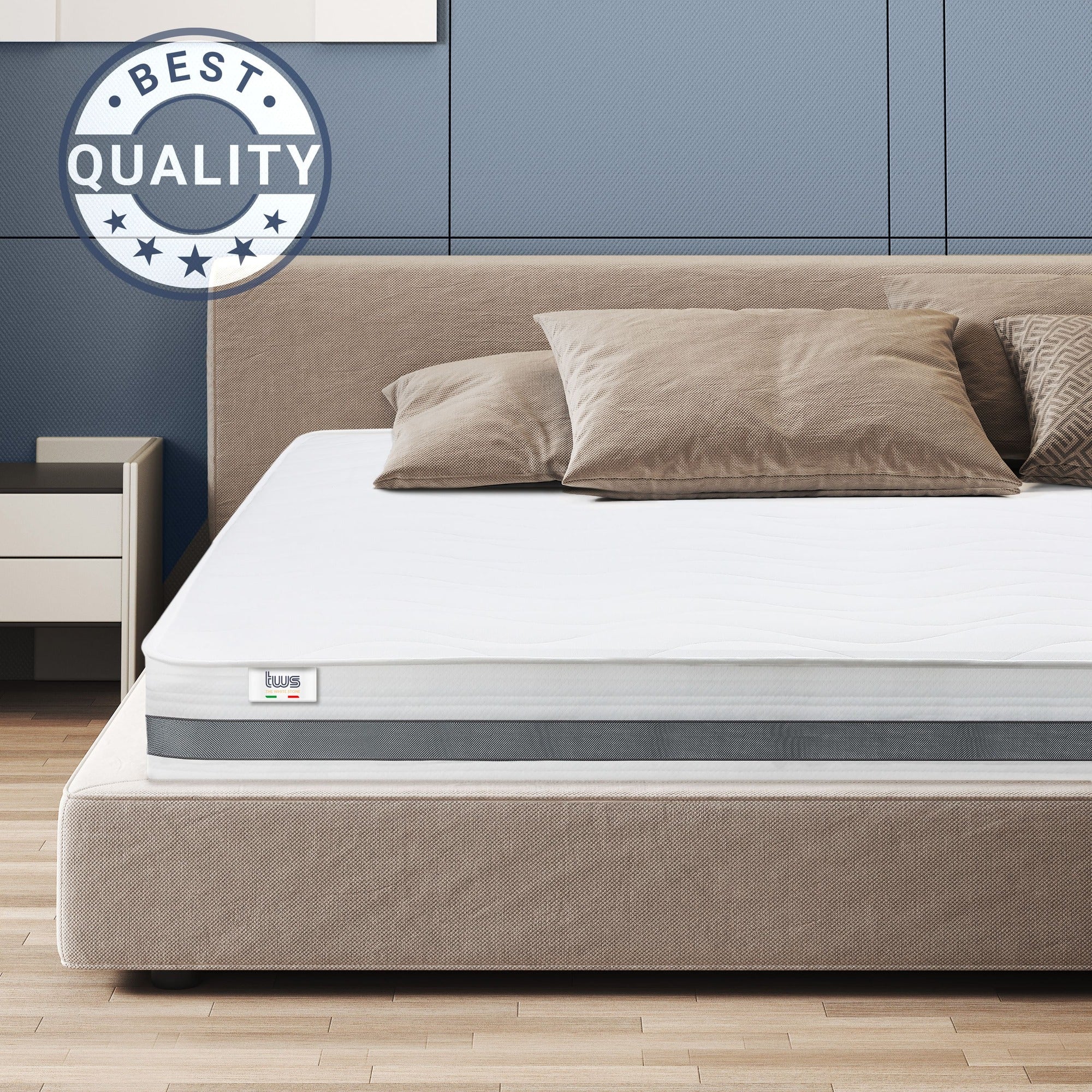 The White Stone Matratze 180x205 cm mit Antibakterieller Schaum | Höhe 20 cm - Image 6