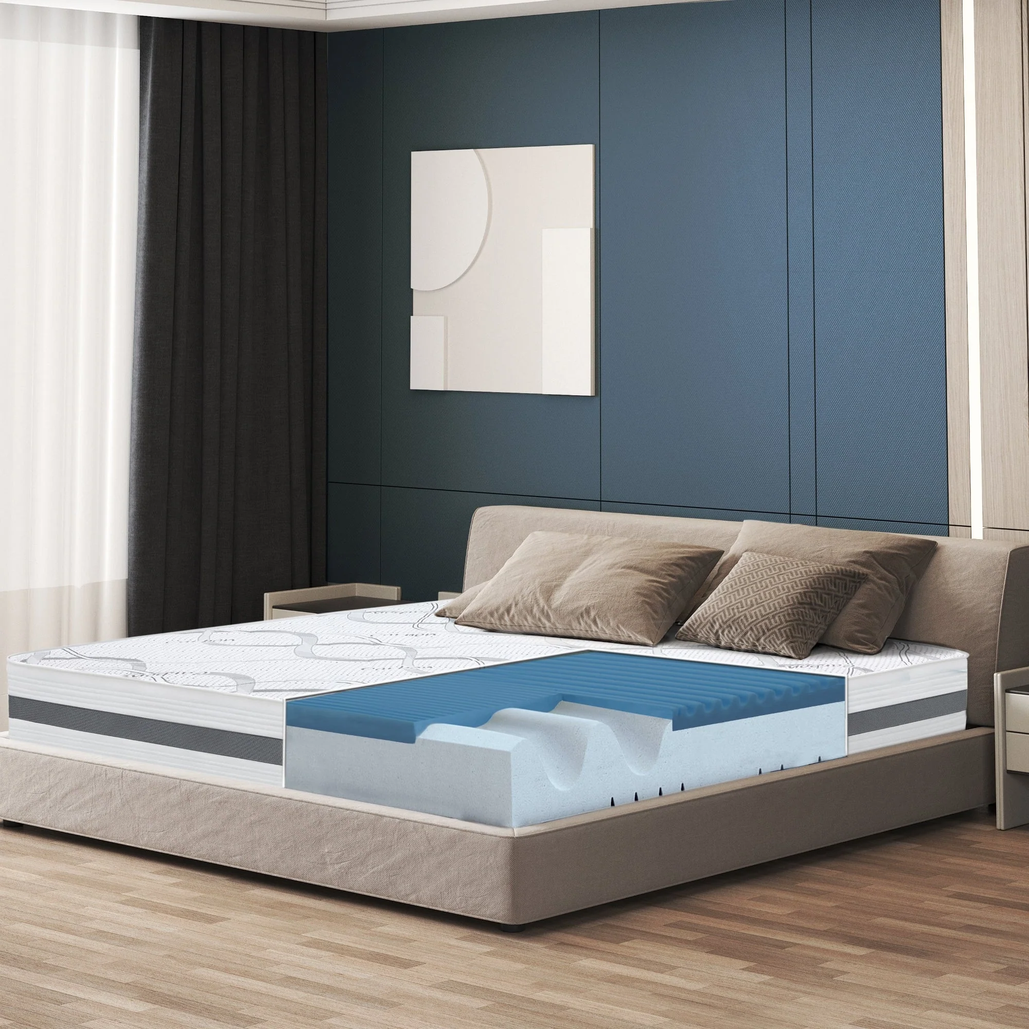 The White Stone Memory Foam Matratze 200x210 cm Höhe 22 cm - Image 73