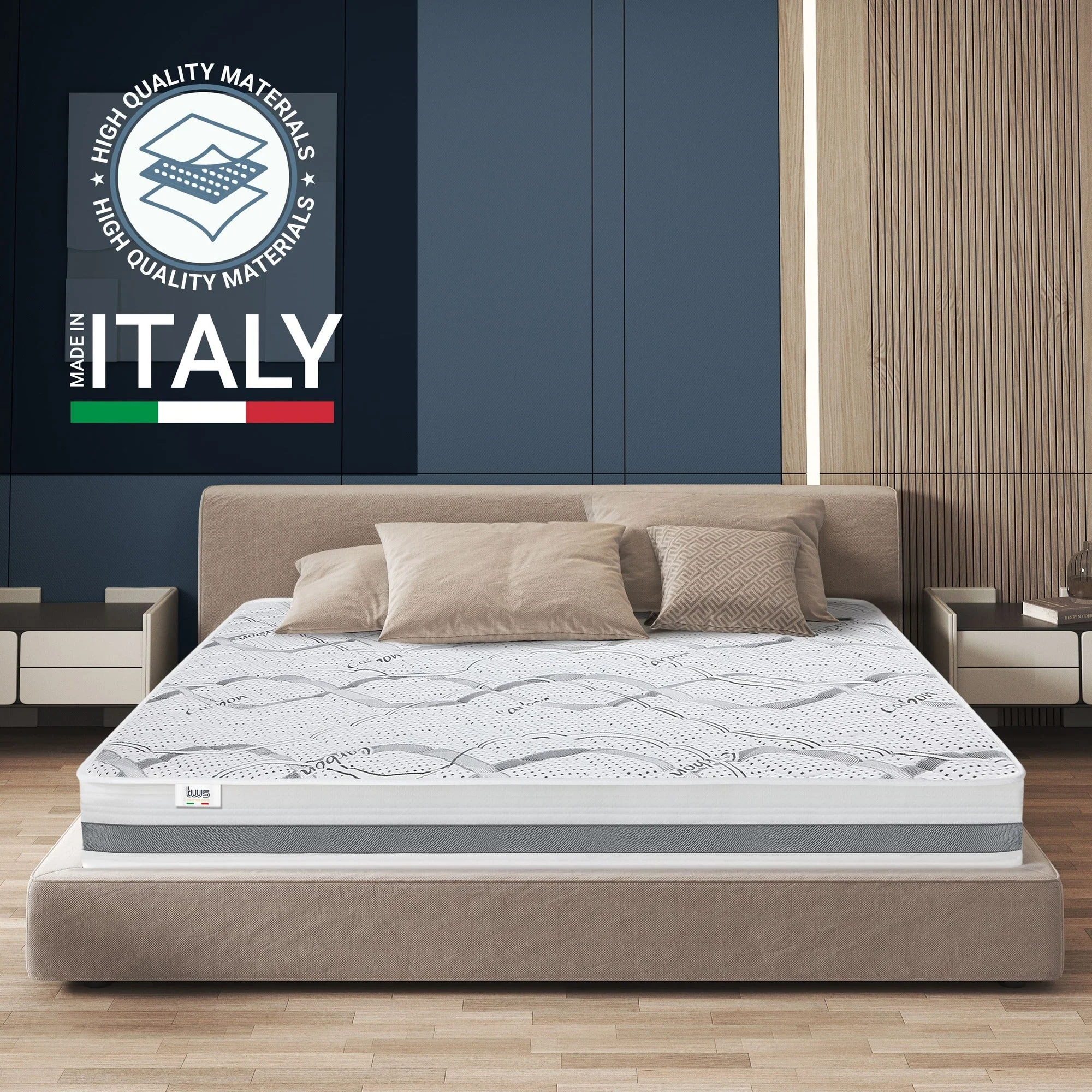 The White Stone Memory Foam Matratze 200x210 cm Höhe 22 cm - Image 75