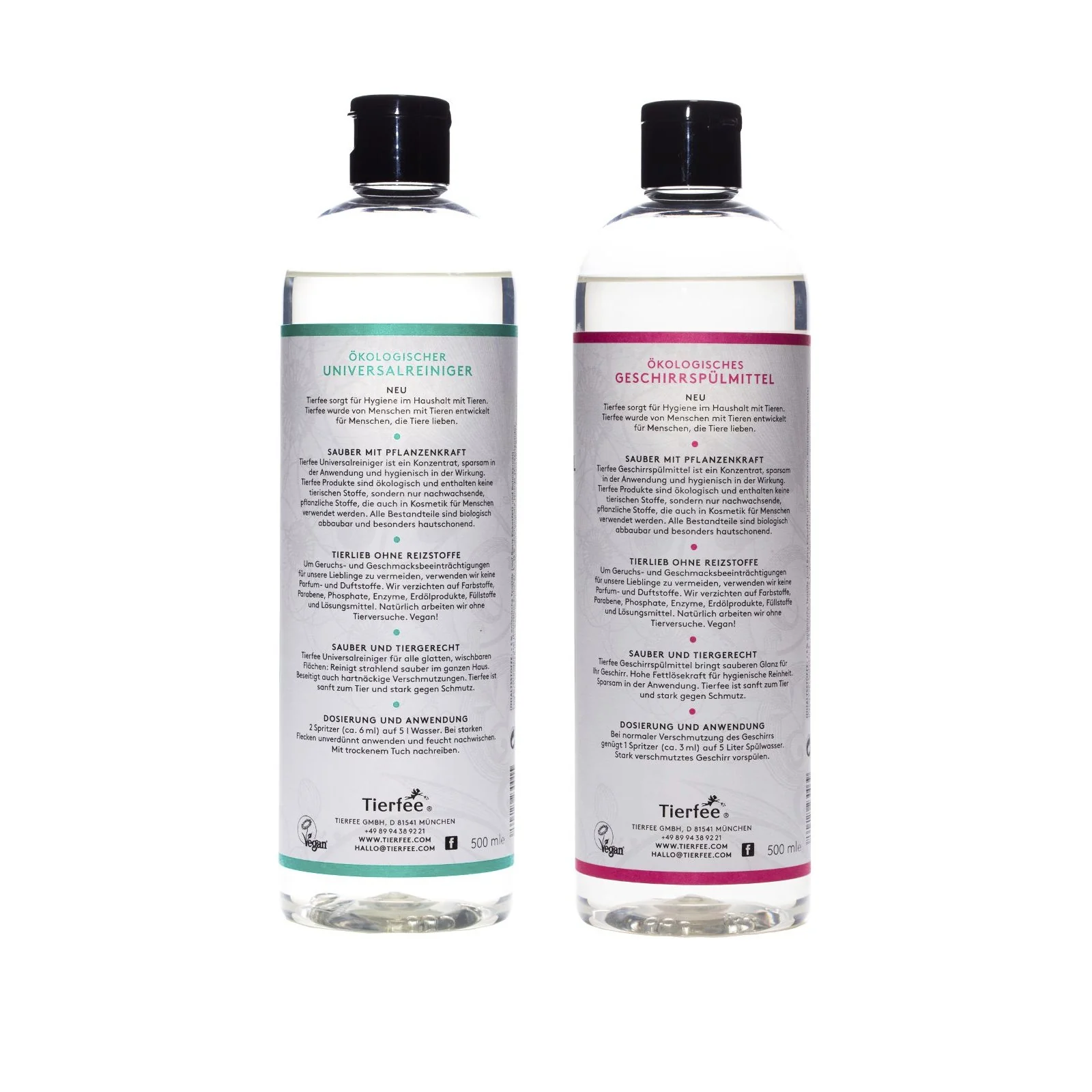 Tierfee-Set Ökologischer Universalreiniger + Geschirrspülmittel, je 500 ml - Image 2