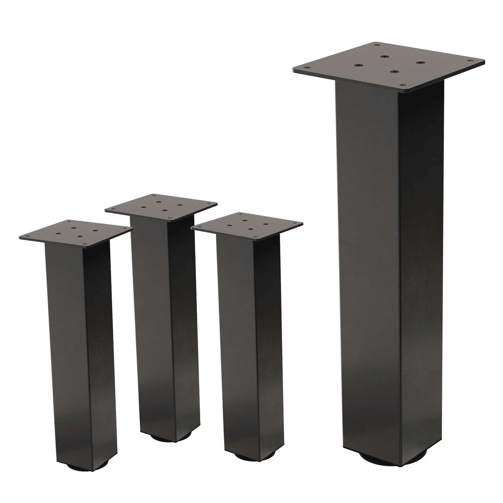 Tischbeine 4er Set I-Design, Vierkantprofil 8x8 cm, Stahl, Industrial, eckig, Metall, verstellbar - Image 10