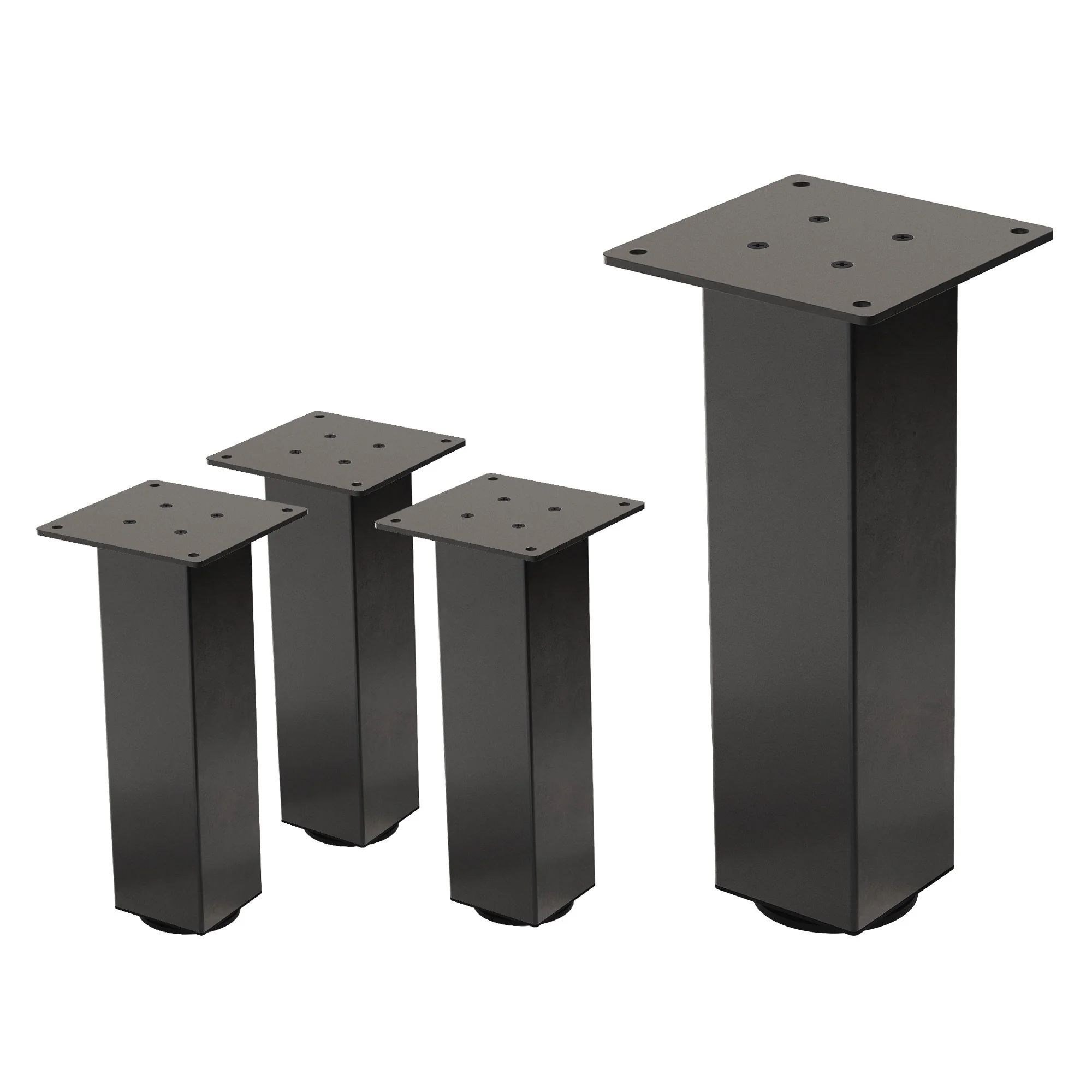 Tischbeine 4er Set I-Design, Vierkantprofil 8x8 cm, Stahl, Industrial, eckig, Metall, verstellbar - Image 19