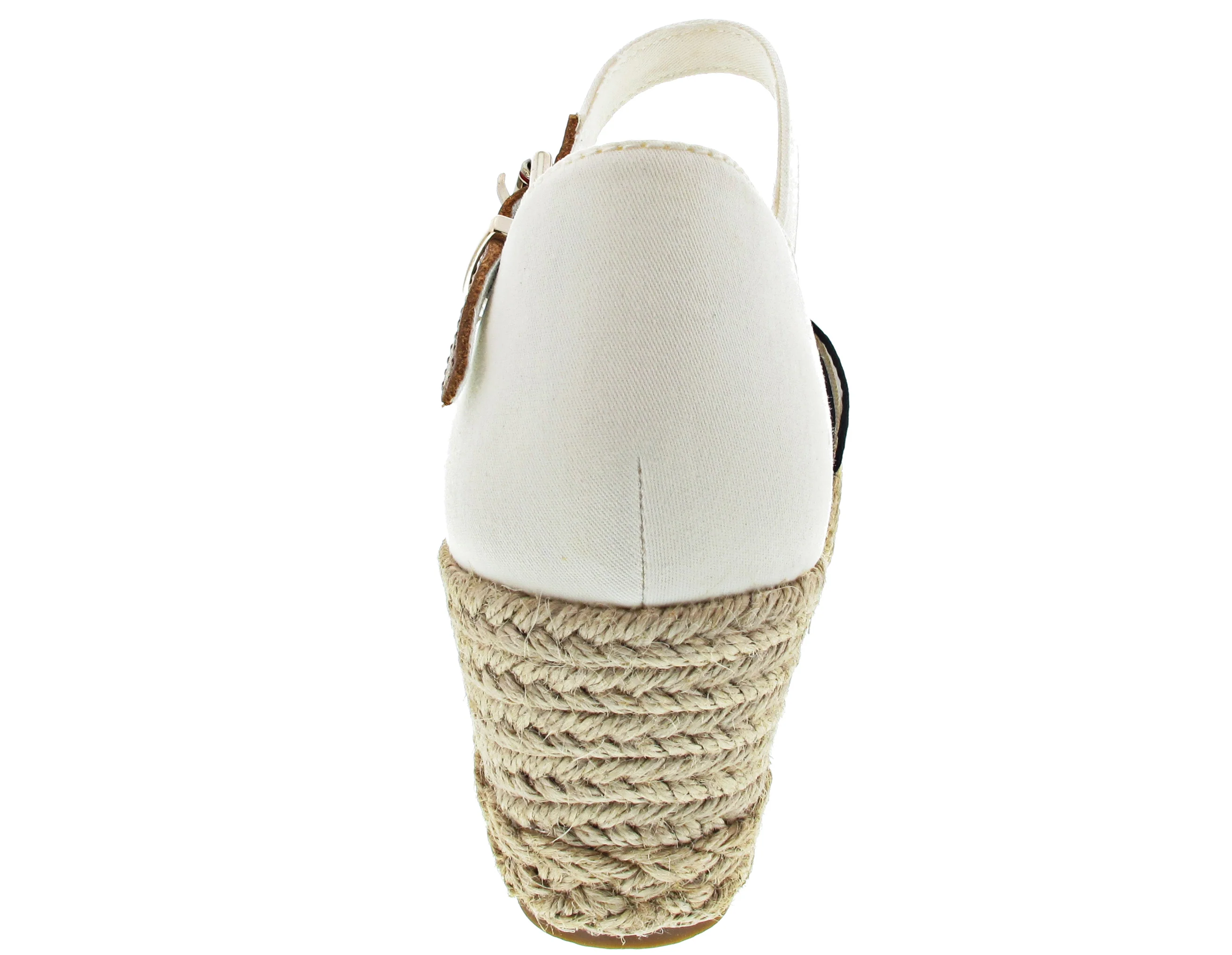 Tommy Hilfiger Corporate Webbing Low Wed Sandalette Beige - Image 3