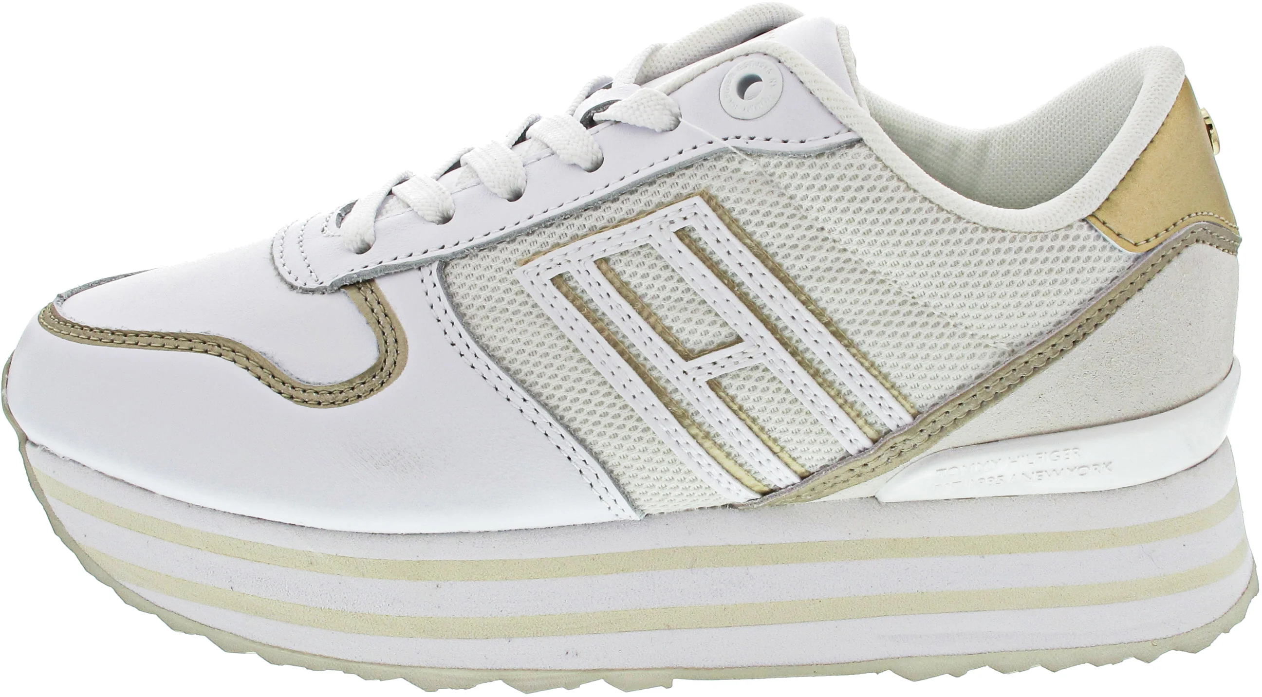 Tommy Hilfiger Mesh Flatform Sneaker Sneaker Weiß