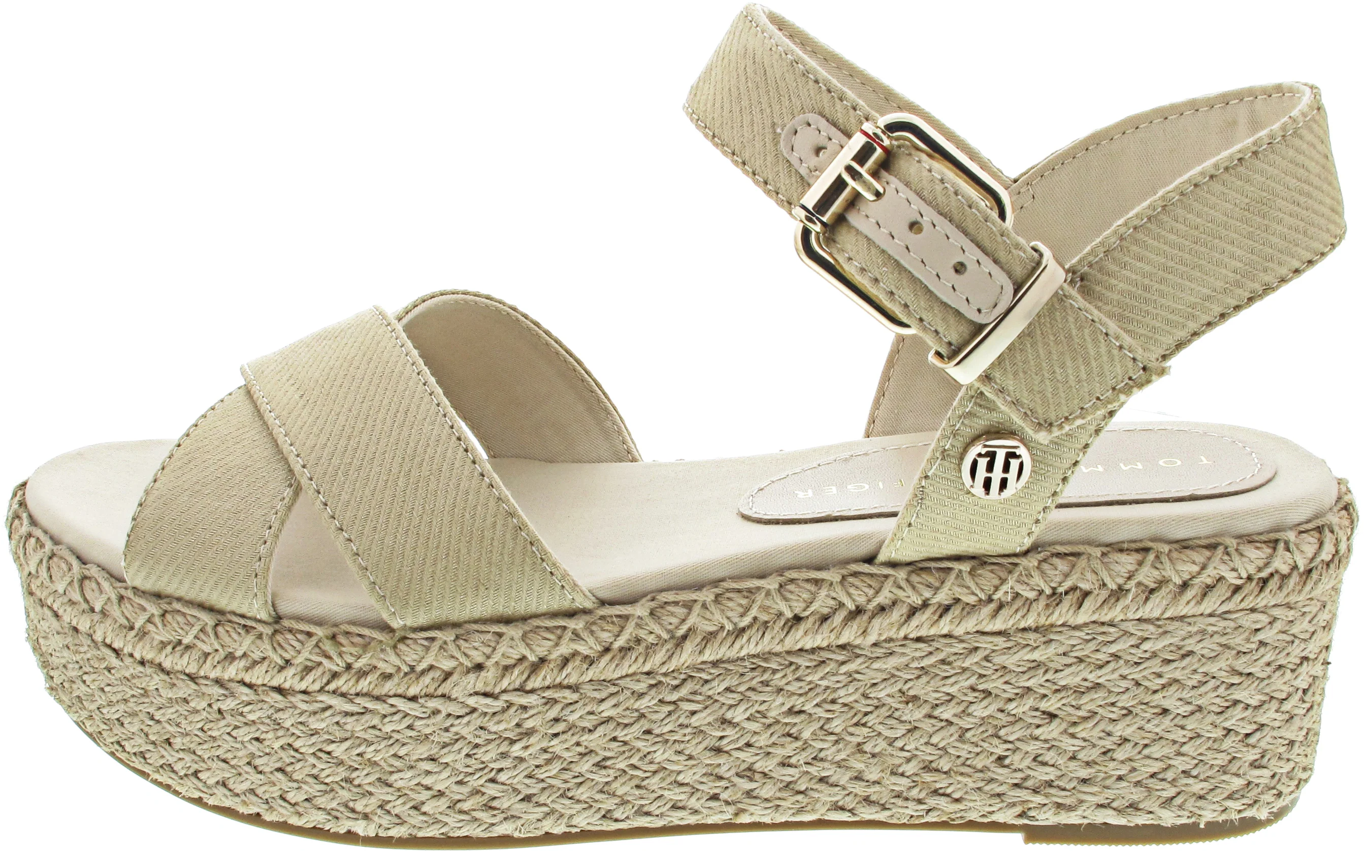 Tommy Hilfiger Shiny Touches Flatform We Sandalette Beige