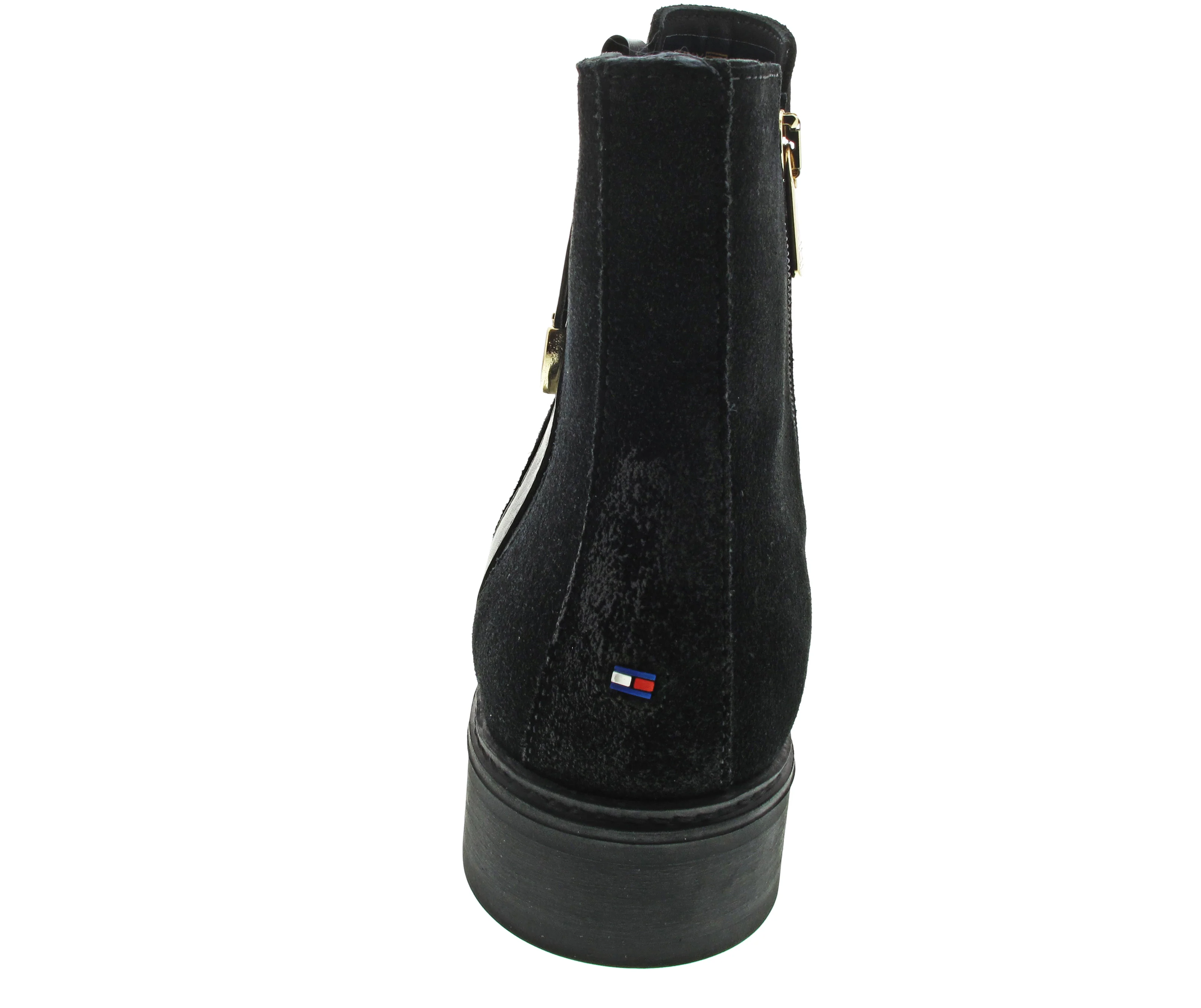 Tommy Hilfiger TH Hardware Suede Flat Bo Stiefelette Schwarz - Image 2