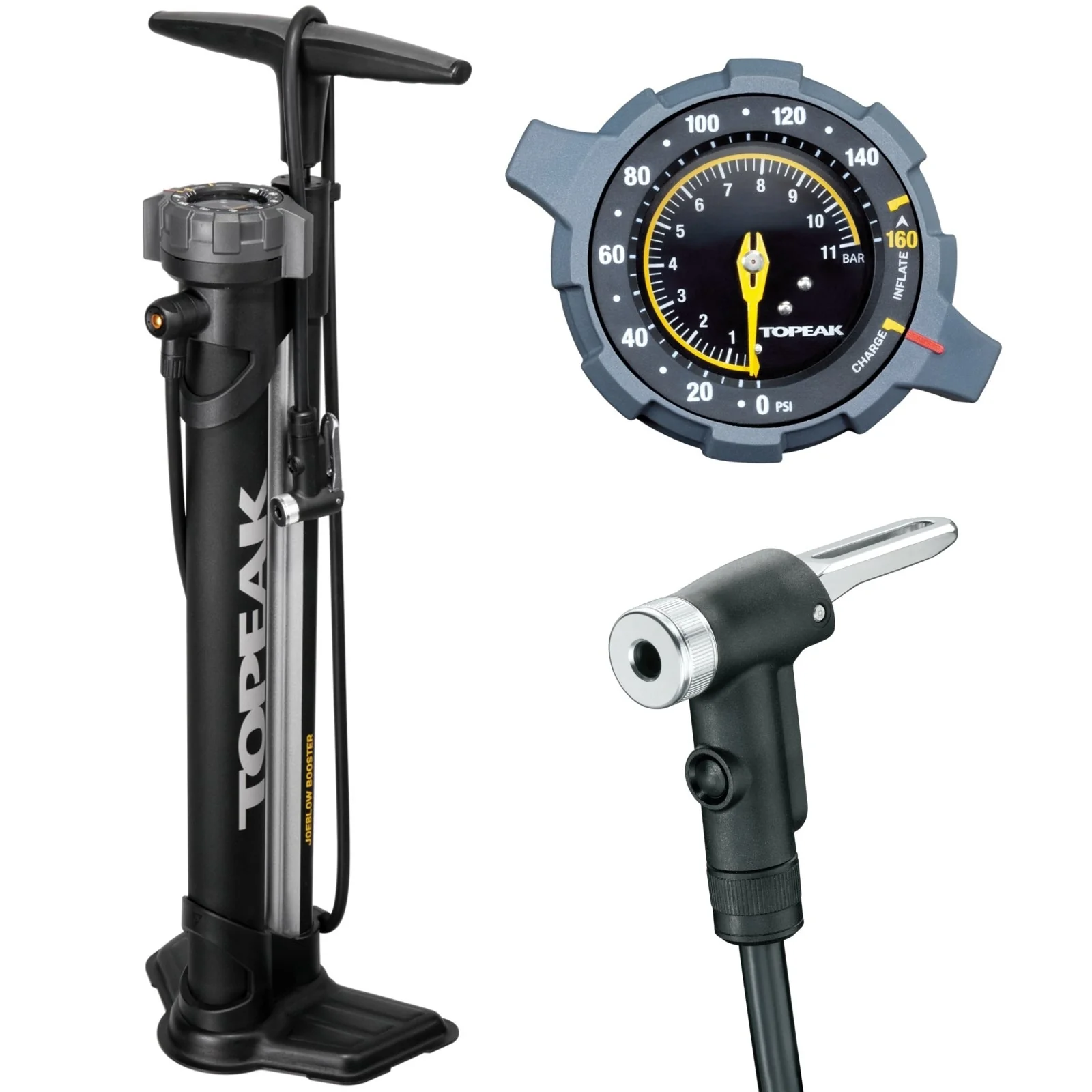 Topeak Standpumpe JoeBlow Booster Schwarz - Image 4