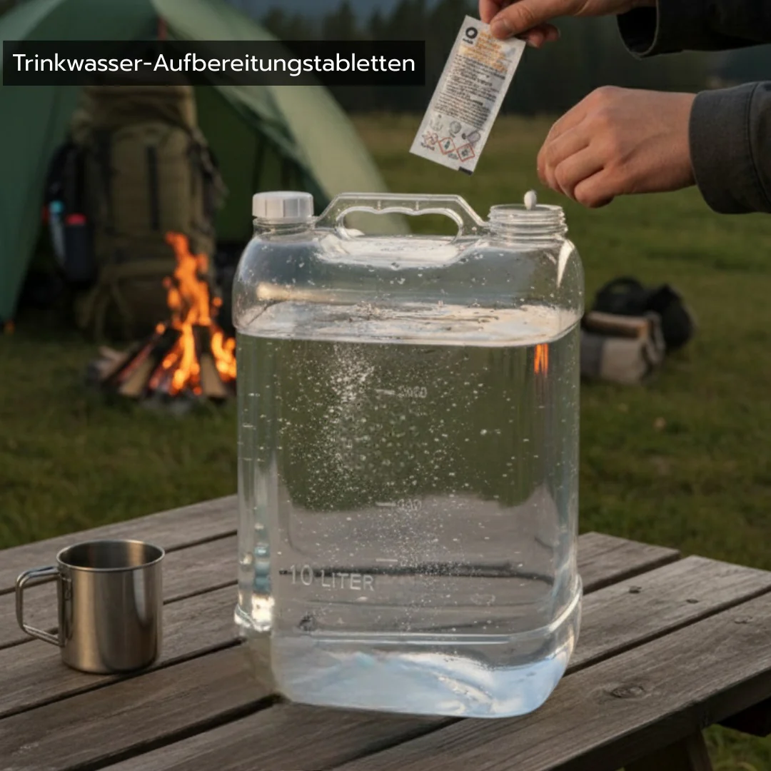 Trinkwasseraufbereitung Notfall 4er Set Ausrüstung Tabletten Trinkwasser Notfallrucksack - Image 9