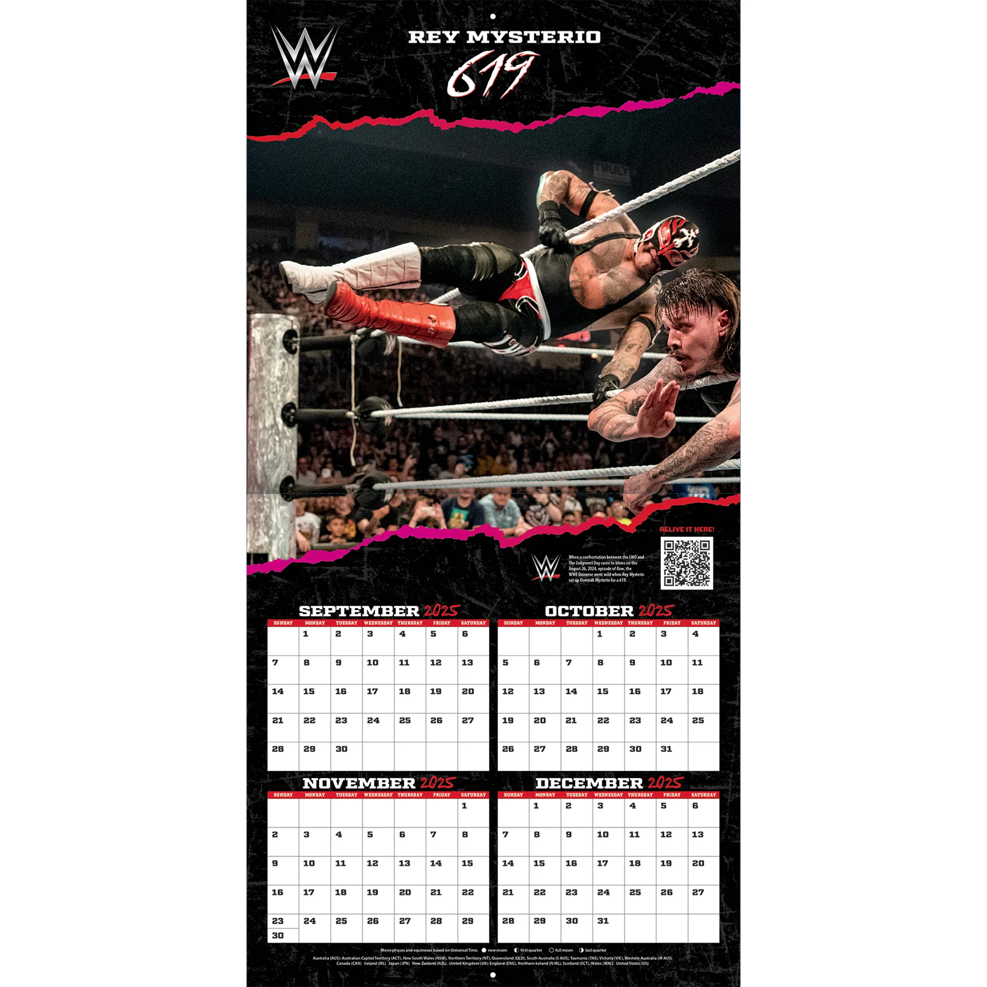 Turner WWE Spektakuläre Würfe (Famous Moves) 30,5 x 30,5 cm Wandkalender 2026 -  -  - - Image 2