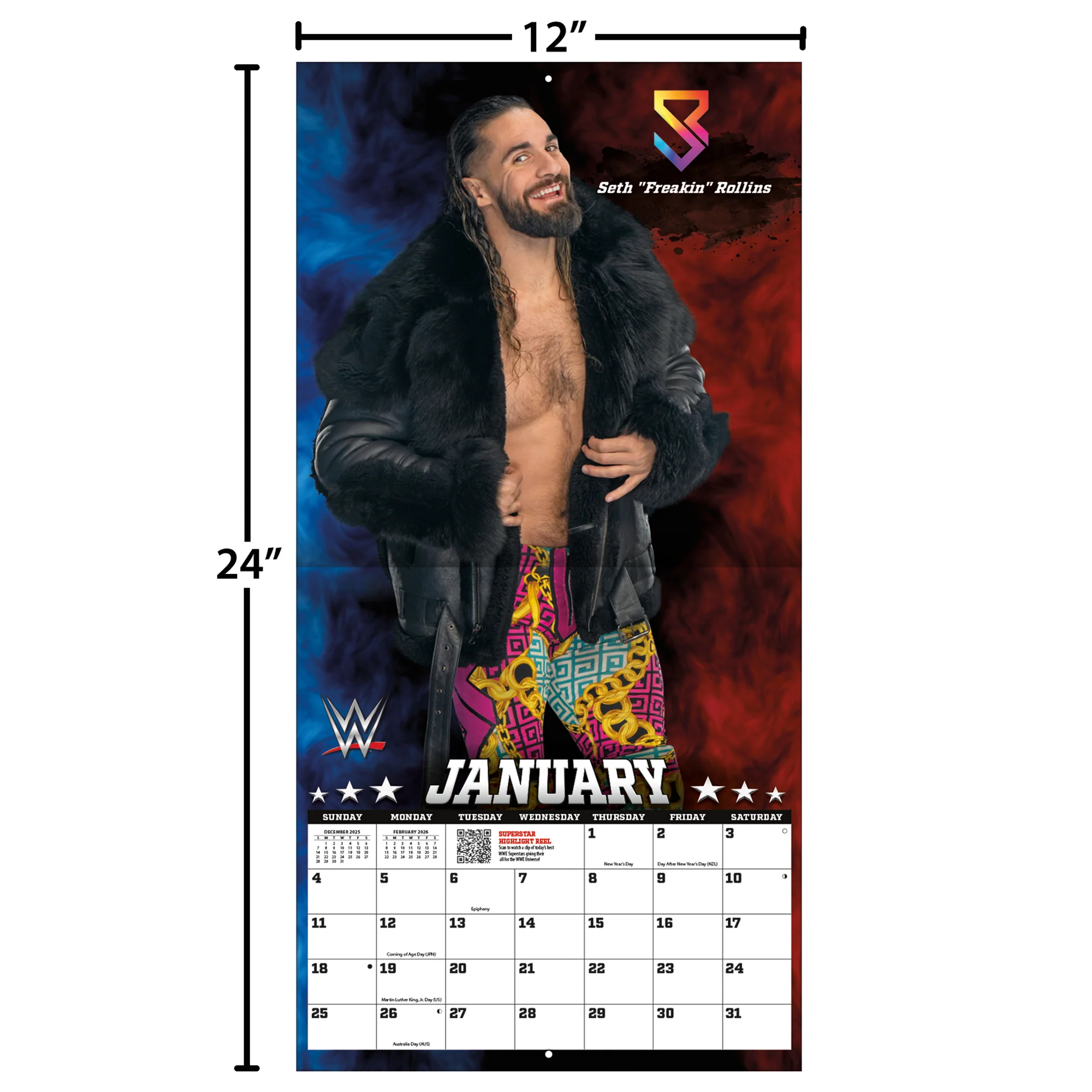 Turner WWE Superstars WWE 30,5 x 30,5 cm Wandkalender 2026 -  -  - - Image 6