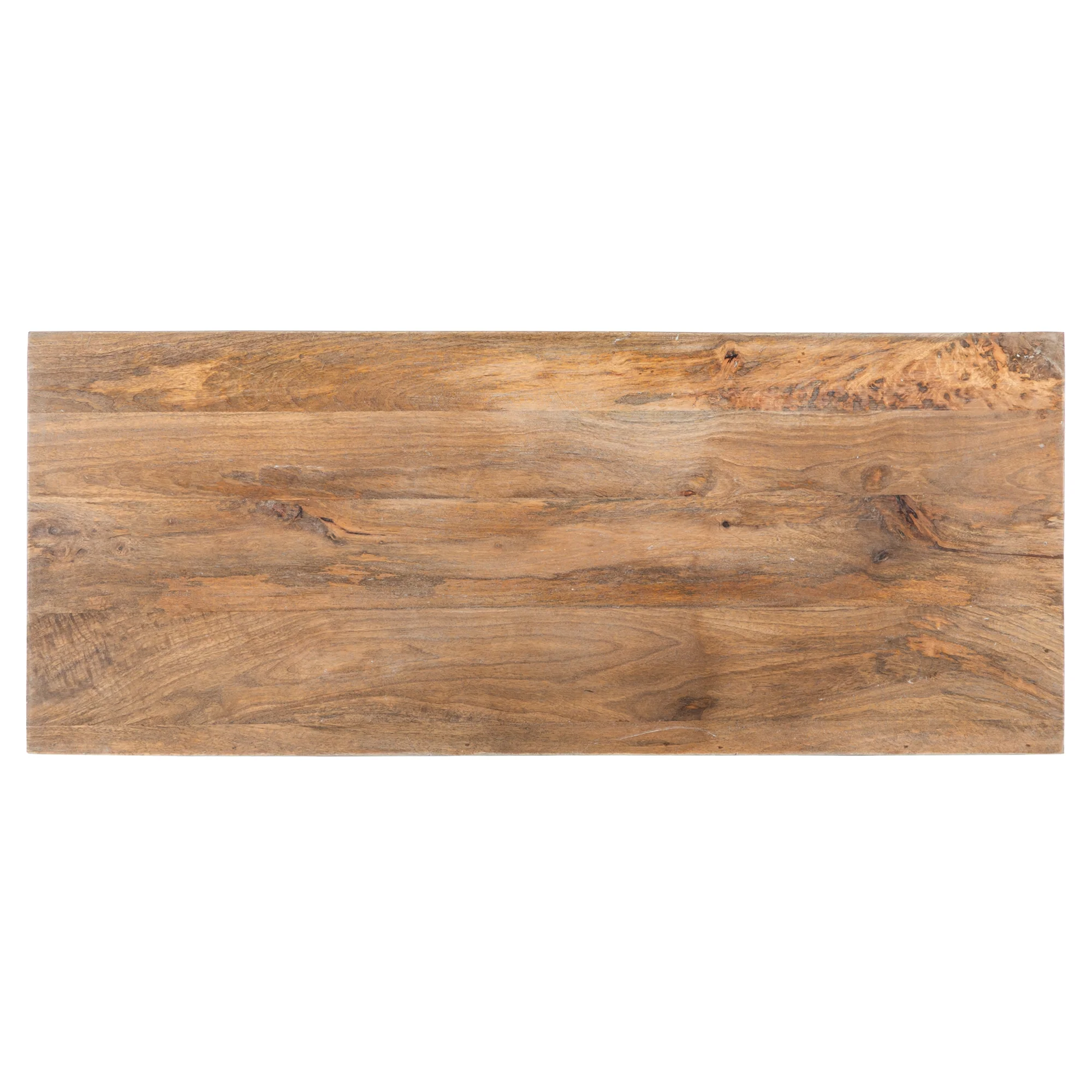 TV Lowboard mit Schublade 110x35x57 cm Natur/Weiß aus Mangoholz WOMO-Design - Image 2