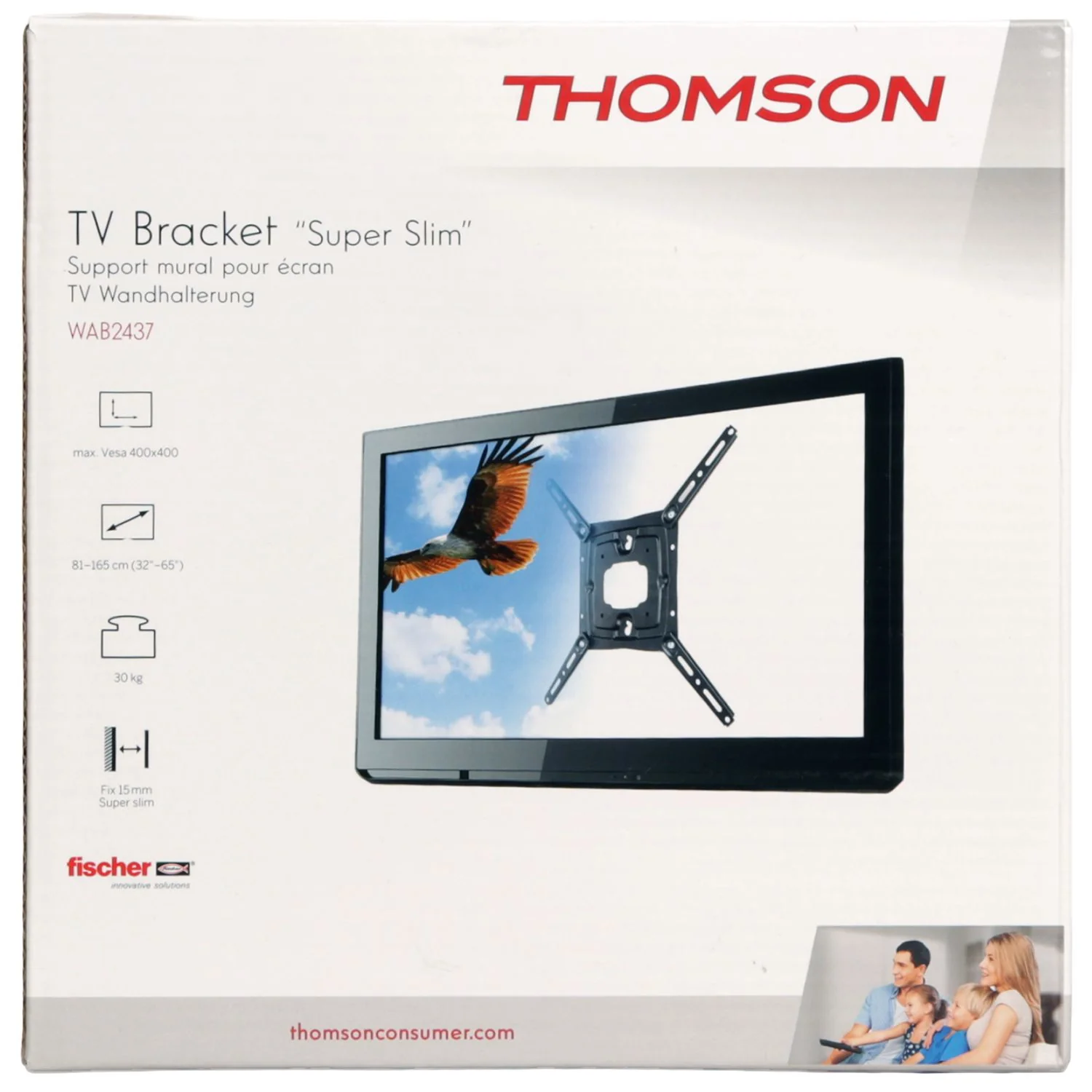 TV Wandhalterung FIX Super Slim Schwarz 32" bis 65" - Image 6