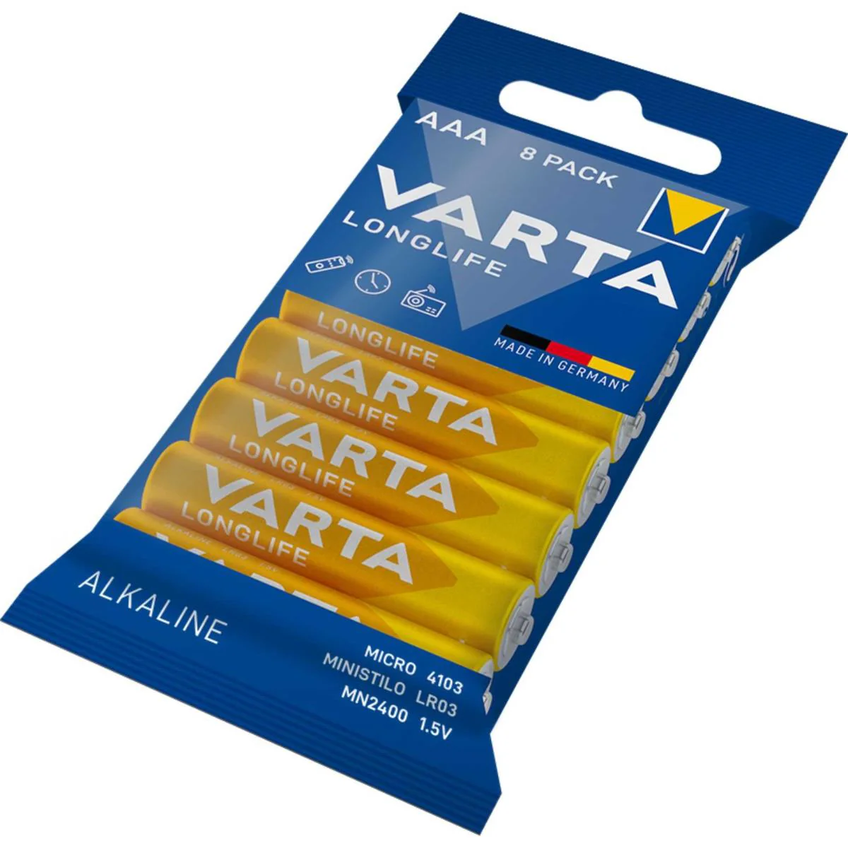 Varta Longlife 4103 - Batterie 8 x AAA-Typ - Alkalisch - Image 3