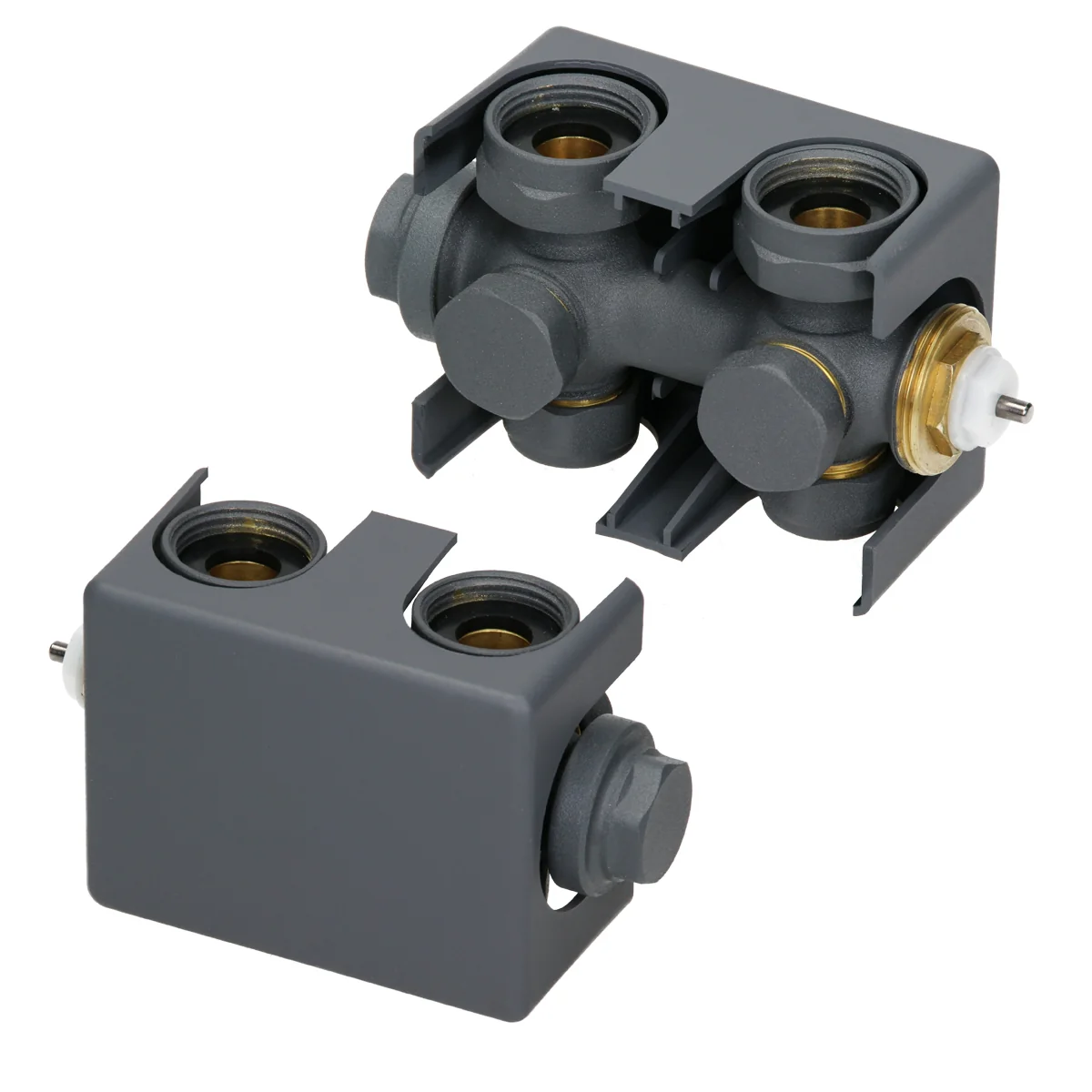 Ventil-Armaturen Set Anthrazit Universal für Eck- und Durchgangsform - Image 3
