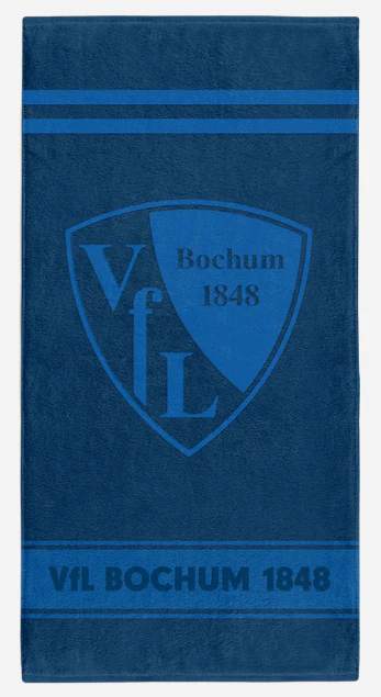 VfL Bochum Handtuch Logo geprägt marine