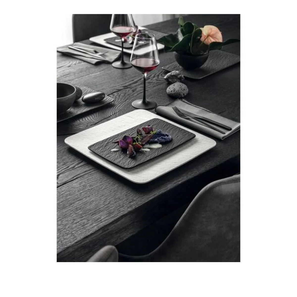 VILLEROY & BOCH The Rock Teller flach, black shale, Länge: 350 mm - Image 3