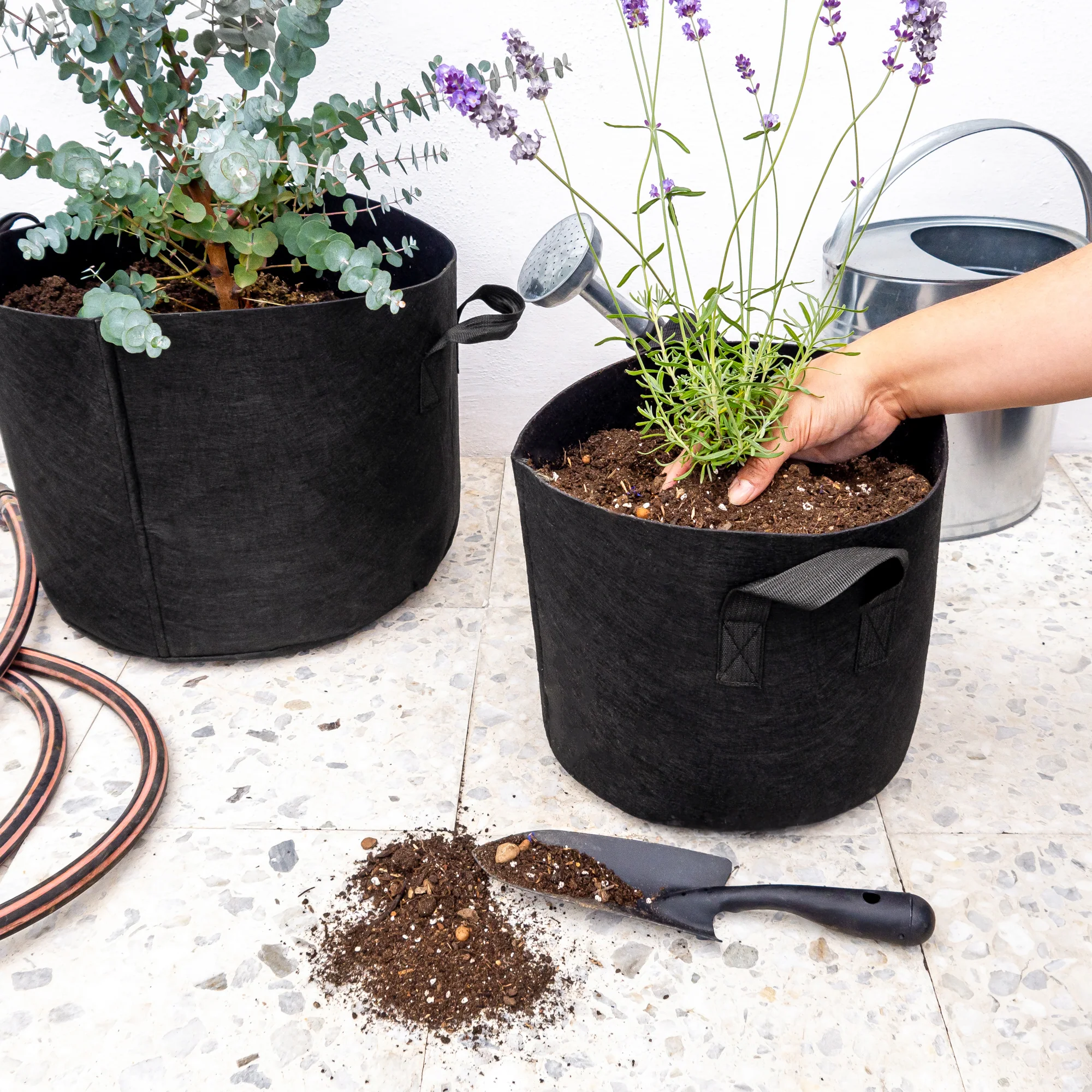 Vlies Pflanzsack Pflanzen Übertopf Blumentopf aus Vliesstoff mit Tragegriffen - Image 16