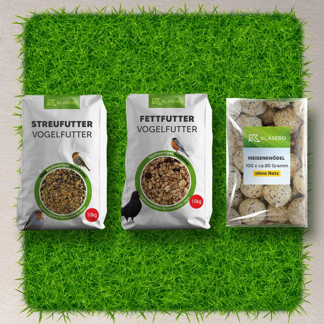 Vogelfutter Set für Wildvögel – Ganzjährige Premium-Mischung 20 kg