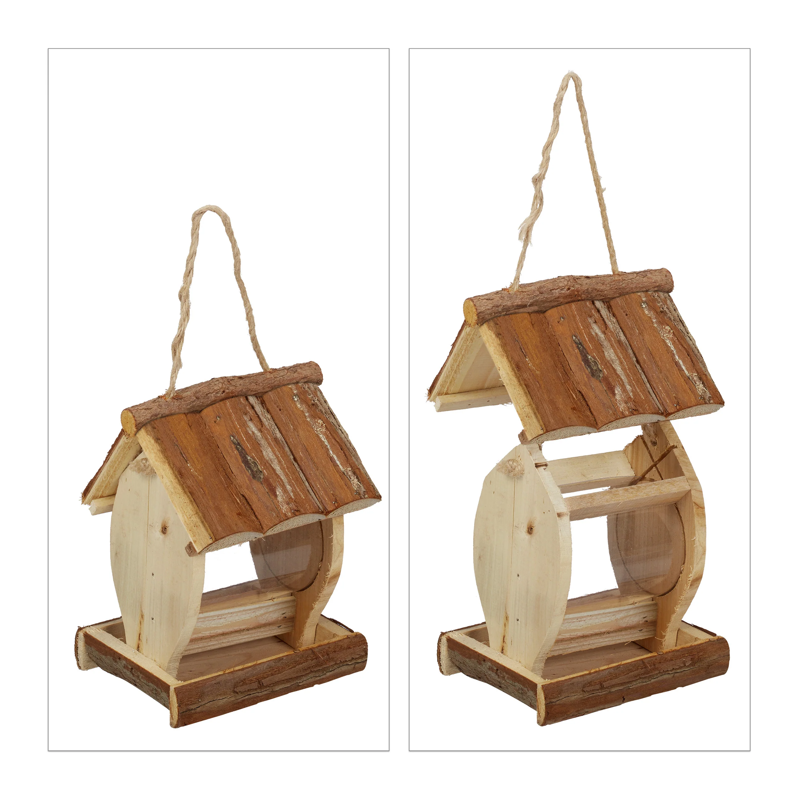 Vogelfutterhaus mit Rindendach - Image 6