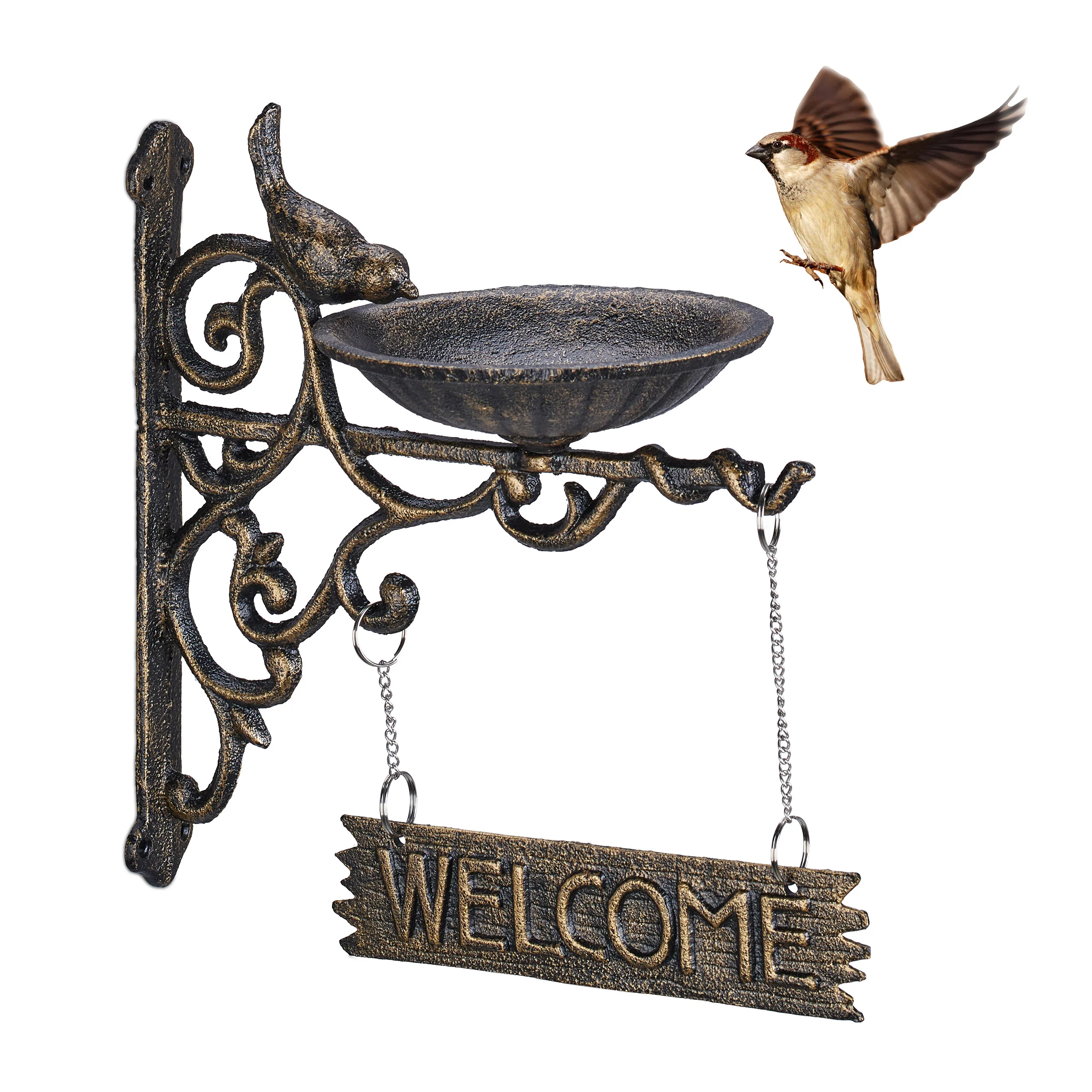 Vogeltränke Gusseisen Welcome