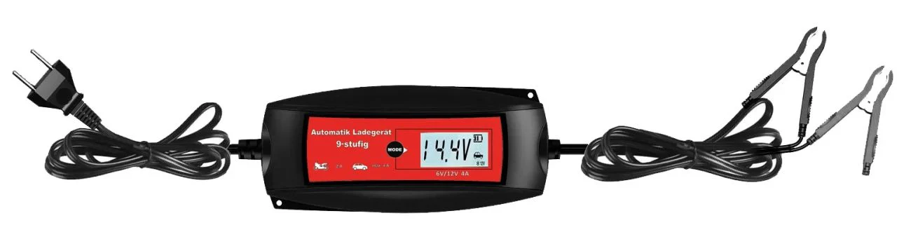 Vollautomatisches 9-Stufen Batterieladegerät für 6V/12V Fahrzeuge