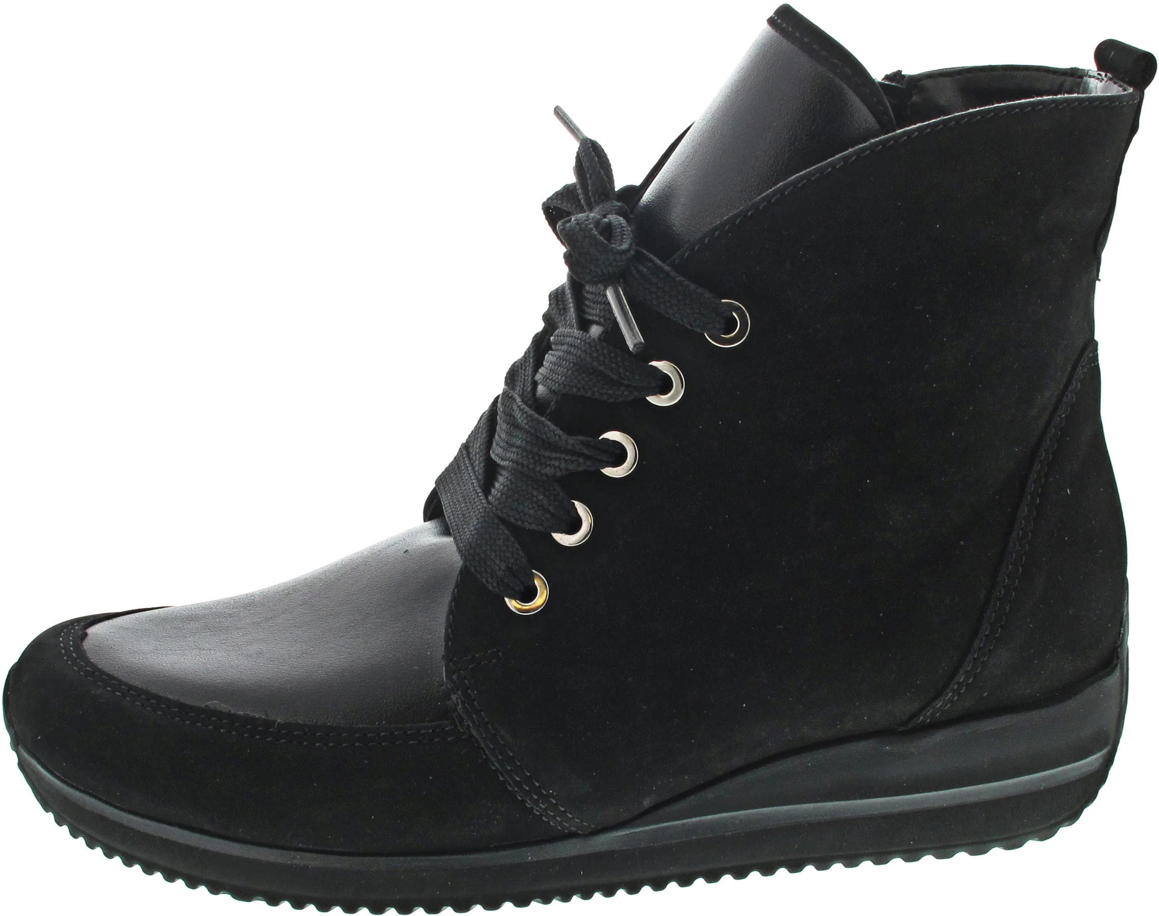 Waldläufer Himona-Soft Schnürstiefel Schwarz