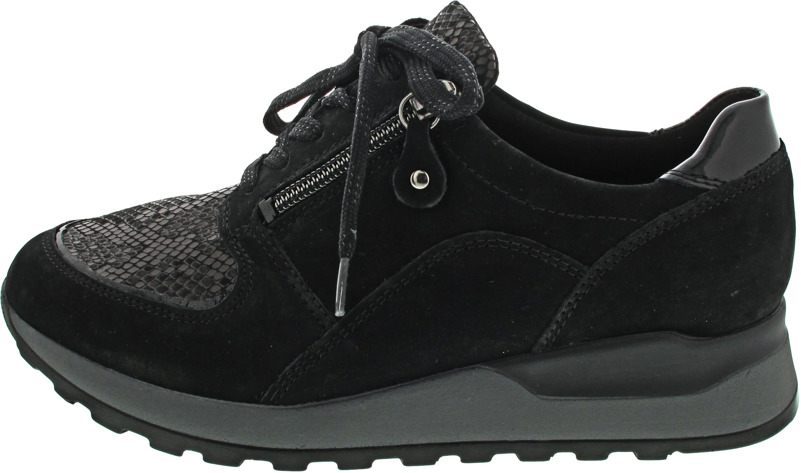 Waldläufer Hiroko-Soft sportlicher Schnürer Schwarz - Image 3
