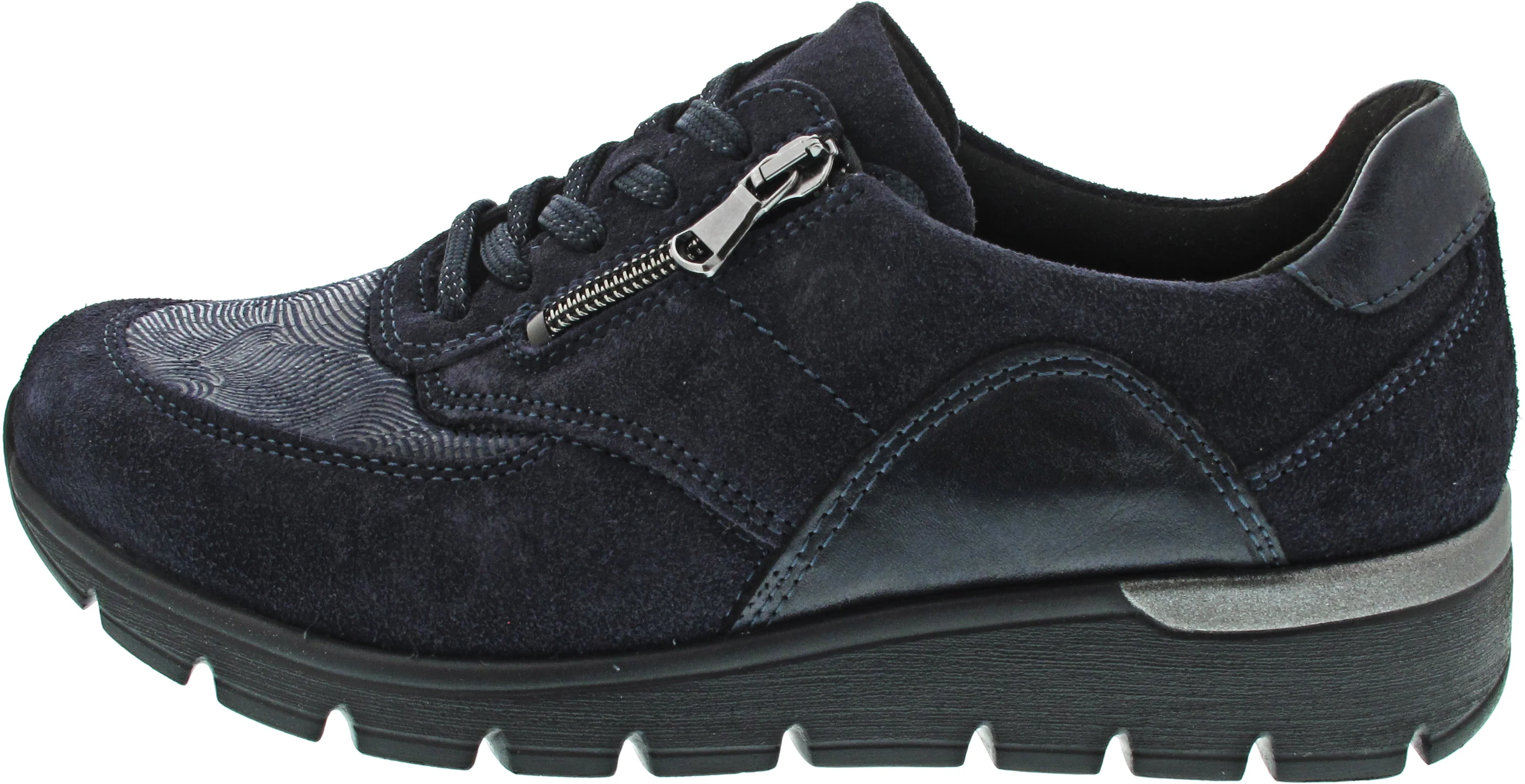 Waldläufer K-Ramona sportlicher Schnürer Blau