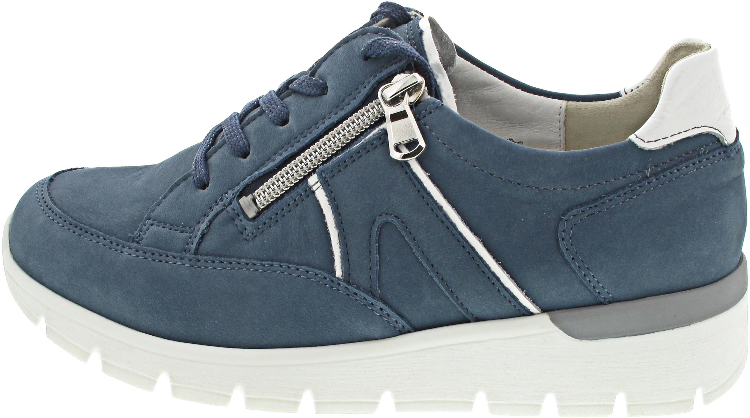Waldläufer K-Ramona sportlicher Schnürer Blau