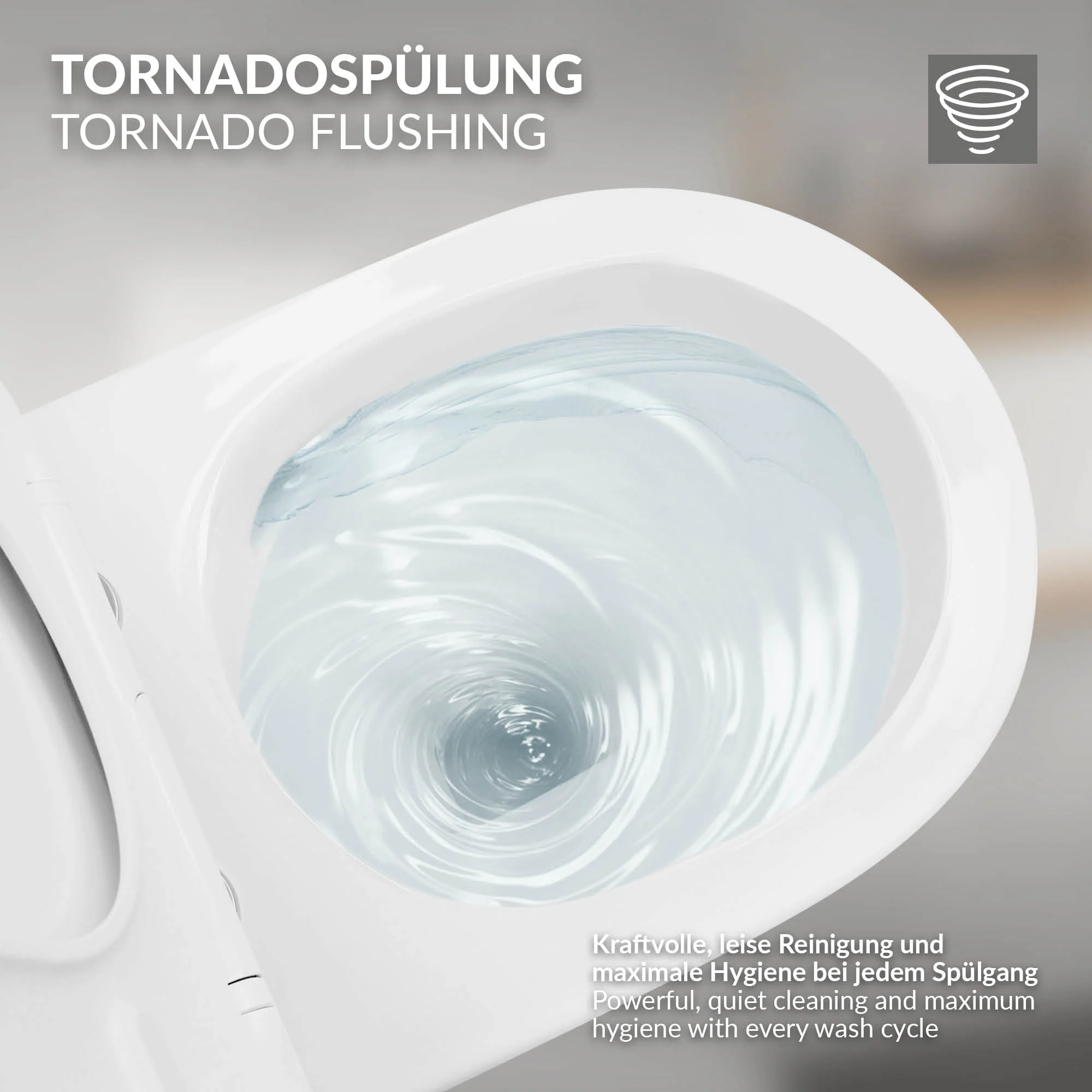 Wand WC Spülrandlos, Weiß, Tiefspüler Keramik Hänge WC, kurz 49cm - Image 6