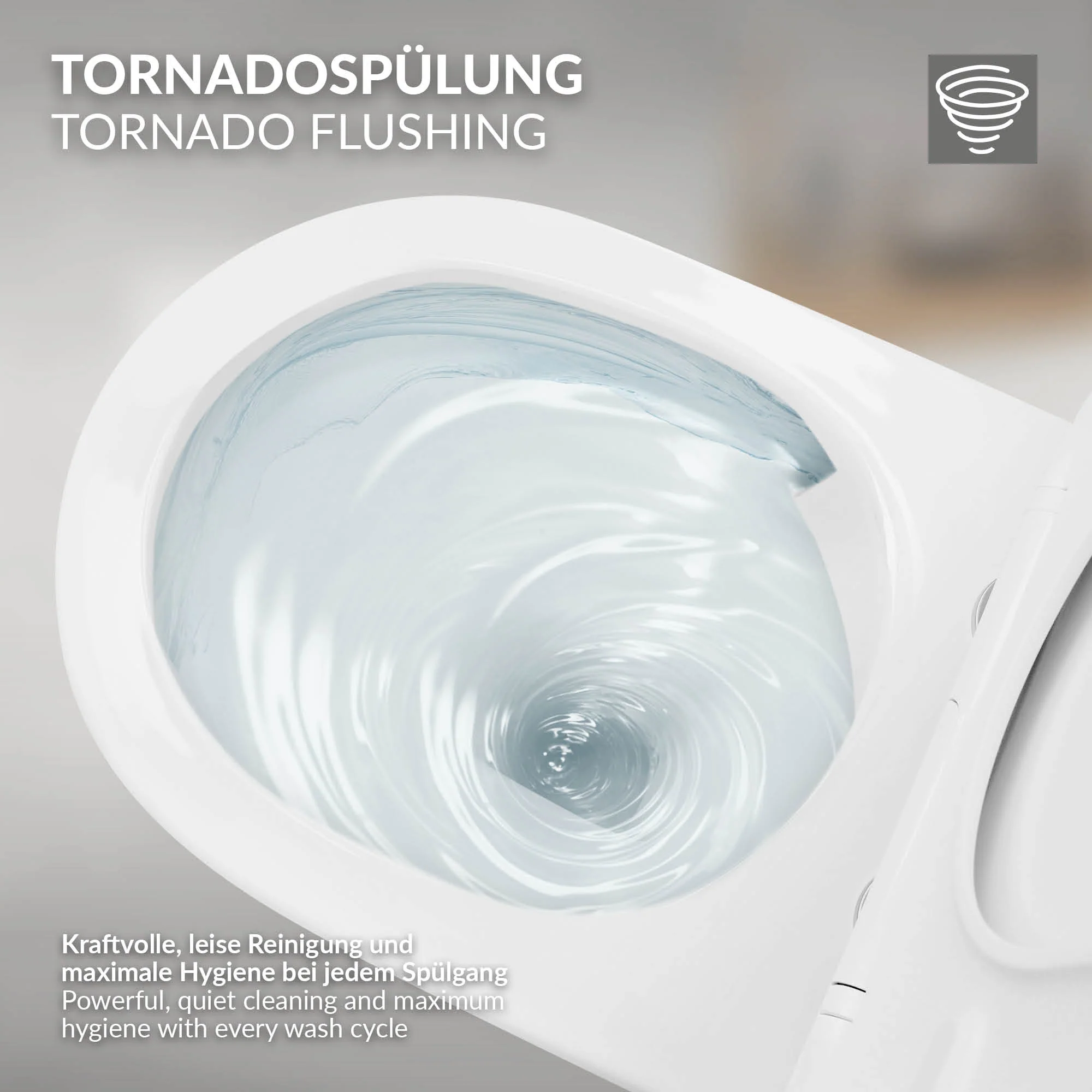 Wand WC Spülrandlos, Weiß, Tiefspüler Keramik Hänge WC lang 53,5cm - Image 6