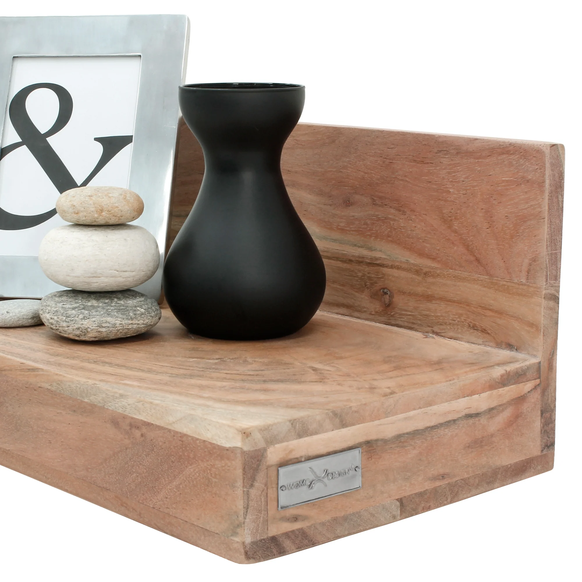 Wandregal 110x23x18 cm Natur aus Akazienholz WOMO-Design - Image 4