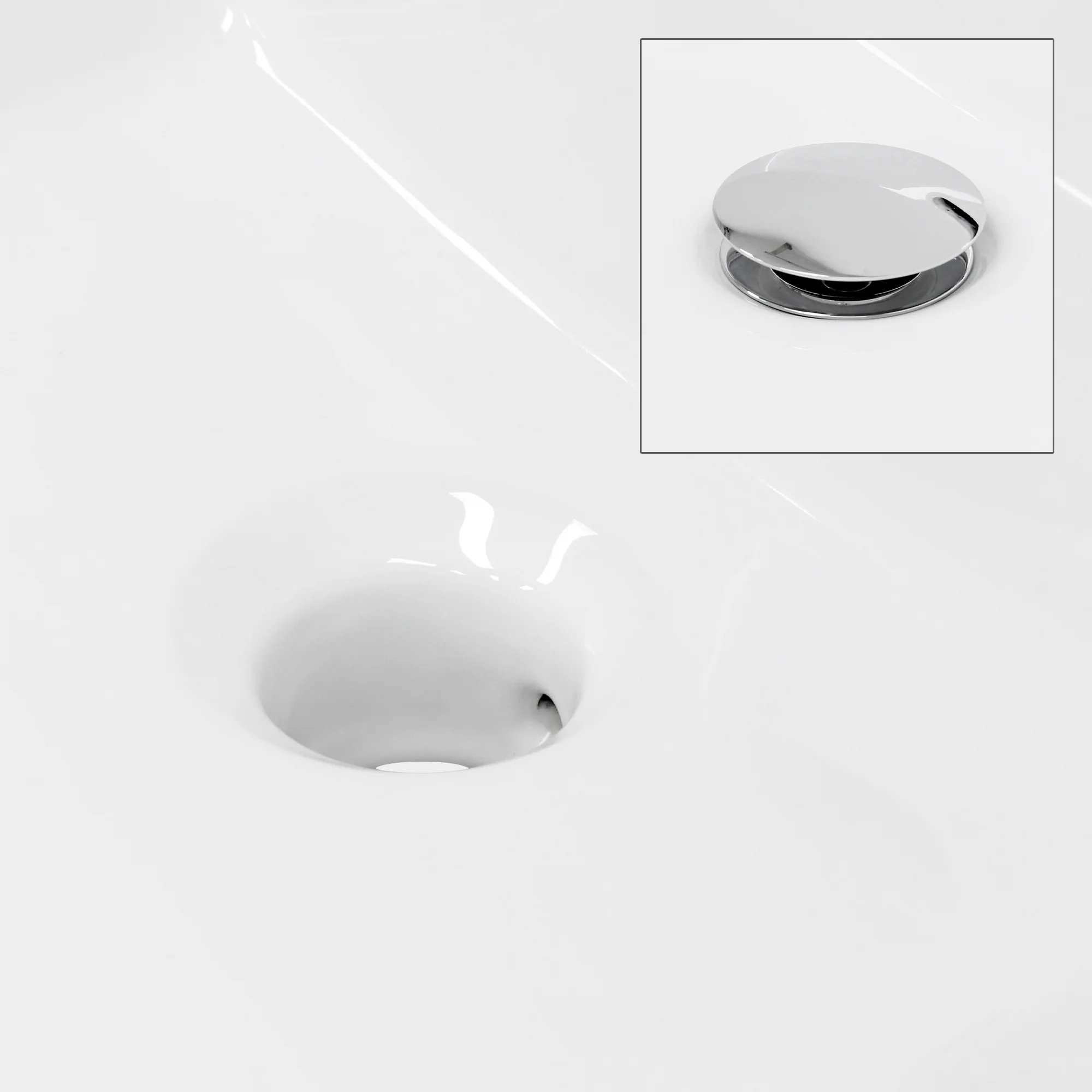 Waschbecken Eckigform mit Überlauf 515x360x130 mm Weiß aus Keramik - Image 6