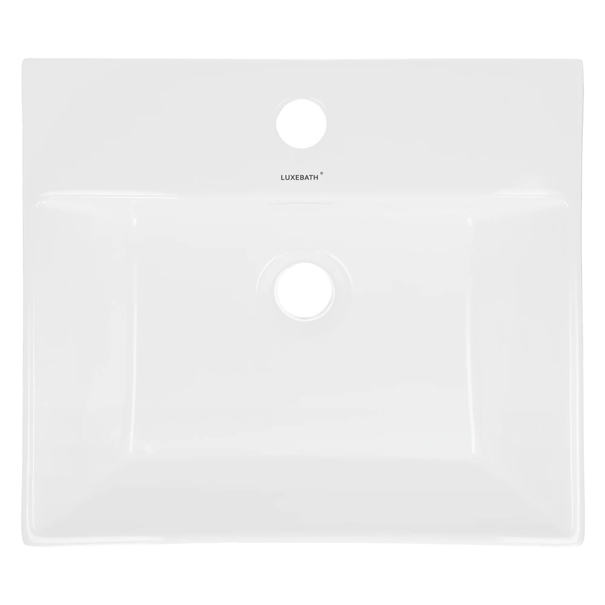 Waschbecken Waschtisch 515x360x130mm Keramik Eckig Weiß + Wasserhahn ausziehbare - Image 3